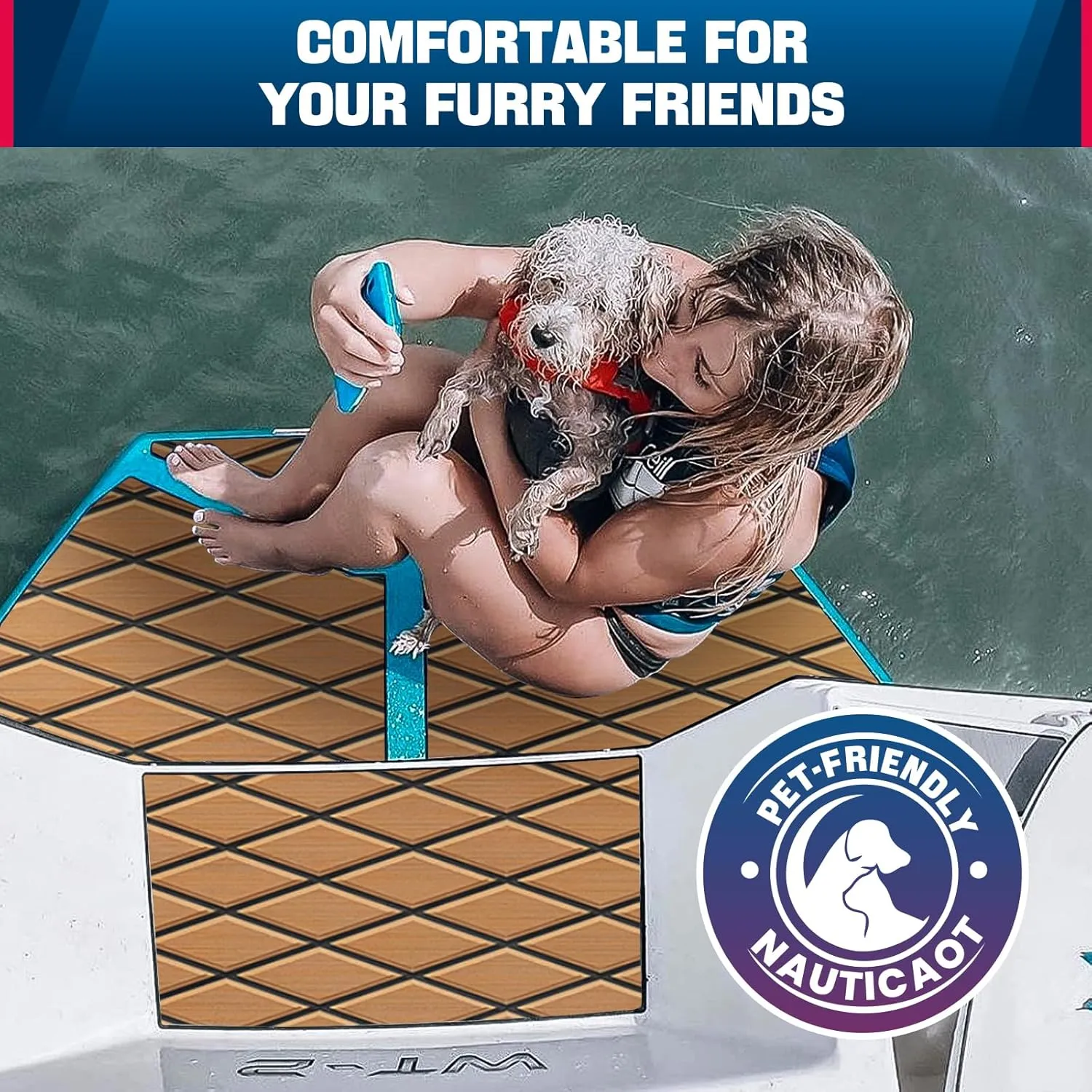 EVA Foam Boat Flooring 92.5''x43.3/35.4/23.6" Marine Decking Faux Teak/Camo, Marine Flooring, Non Skid Boat Foam Decking for Boat Carpet, RVs and Swim spas,Outdoor Stair treads,Cooler Pads.