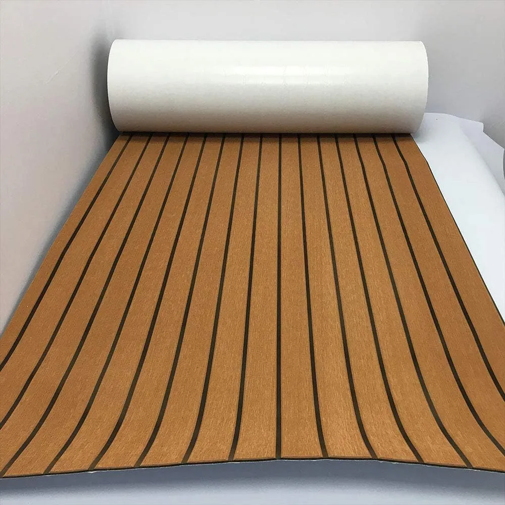 EVA Foam Boat Flooring 94.5"× 35.4" Self-Adhesive Non-Slip Boat Deck Mat Traction Pad for Boats Yacht Swim Platform RV Floor Kayak Surfboard Golf Cart