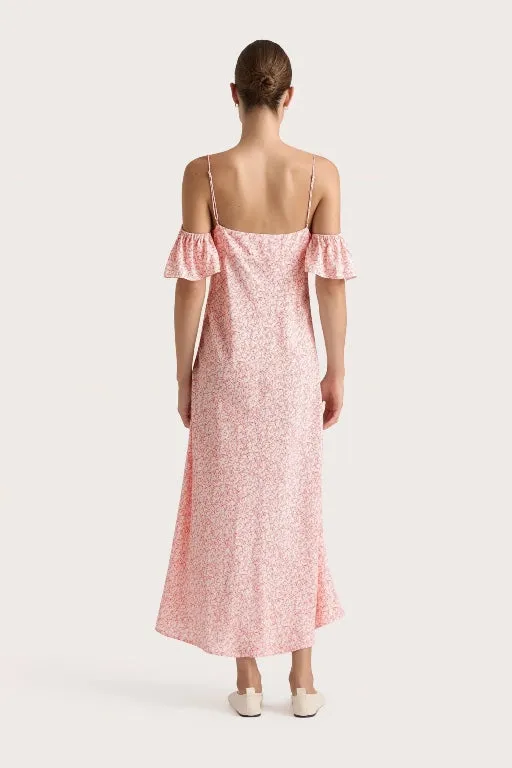 FAITHFULL THE BRAND - MENTON MIDI DRESS - CALLA VERMILLION