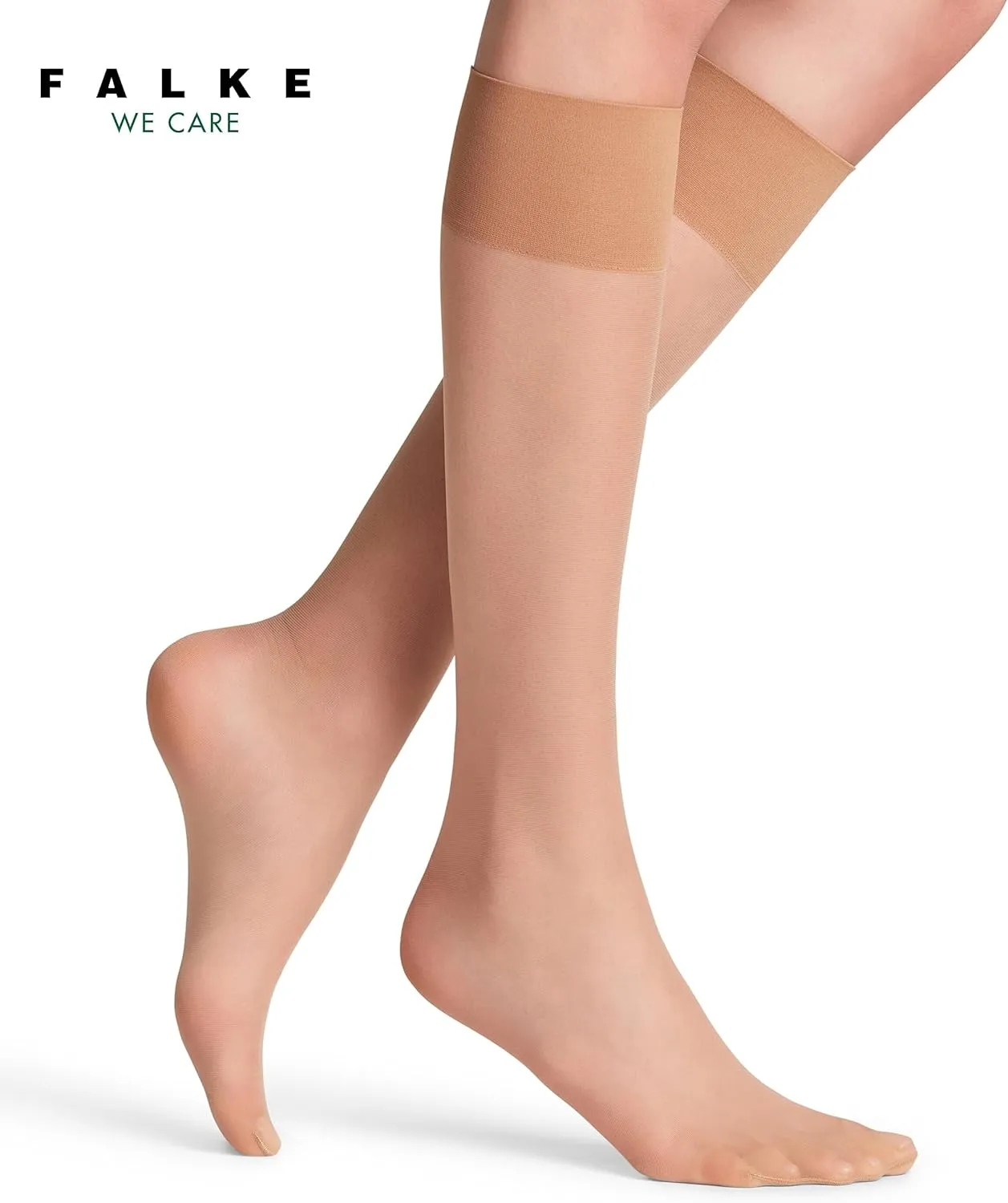 FALKE Women's Pure Matt 20 Denier Knee-High Socks, Matte, Casual or Dress, Fine Sheer Transparent, Sustainable Nylon