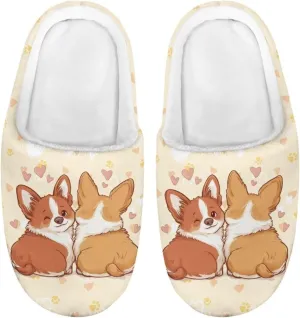 Fashion Warm House Slippers Soft Rubber Sole Anti-Skid Shoes Boys Girls Light Elastic Travel Slippers for Party Size 9-15 White Sole