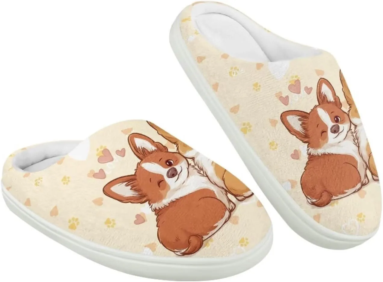 Fashion Warm House Slippers Soft Rubber Sole Anti-Skid Shoes Boys Girls Light Elastic Travel Slippers for Party Size 9-15 White Sole