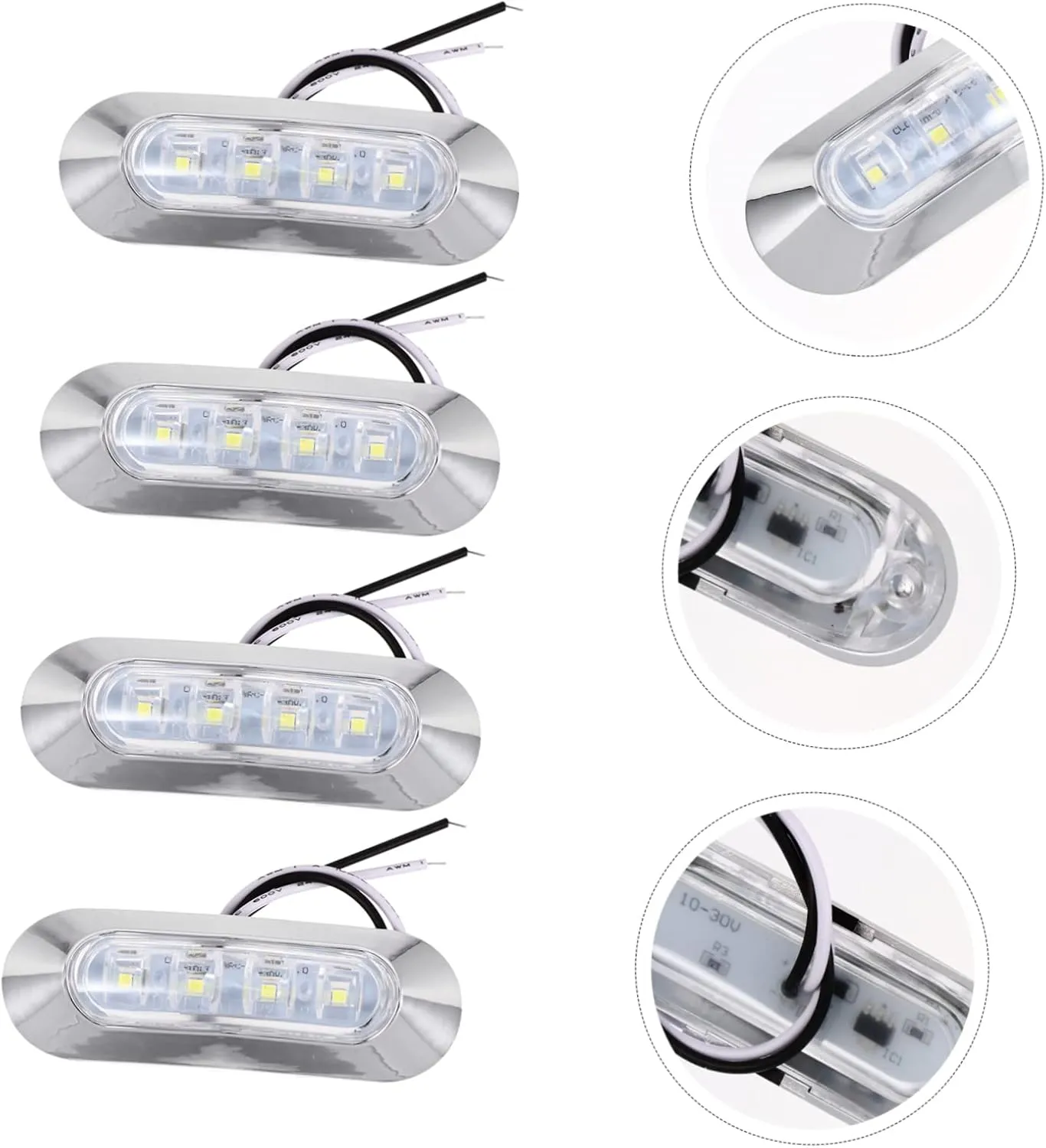 FAVOMOTO 12pcs Led Boat Marker Lamp for Pickup Truck Low Power Consumption High Brightness Lighting for Enhanced Visibility and Safety