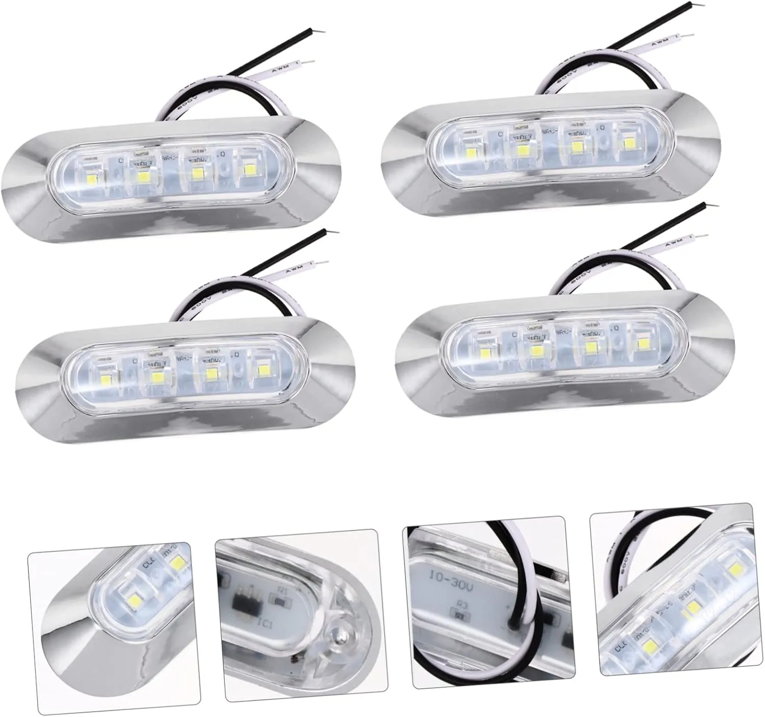 FAVOMOTO 12pcs Led Boat Marker Lamp for Pickup Truck Low Power Consumption High Brightness Lighting for Enhanced Visibility and Safety