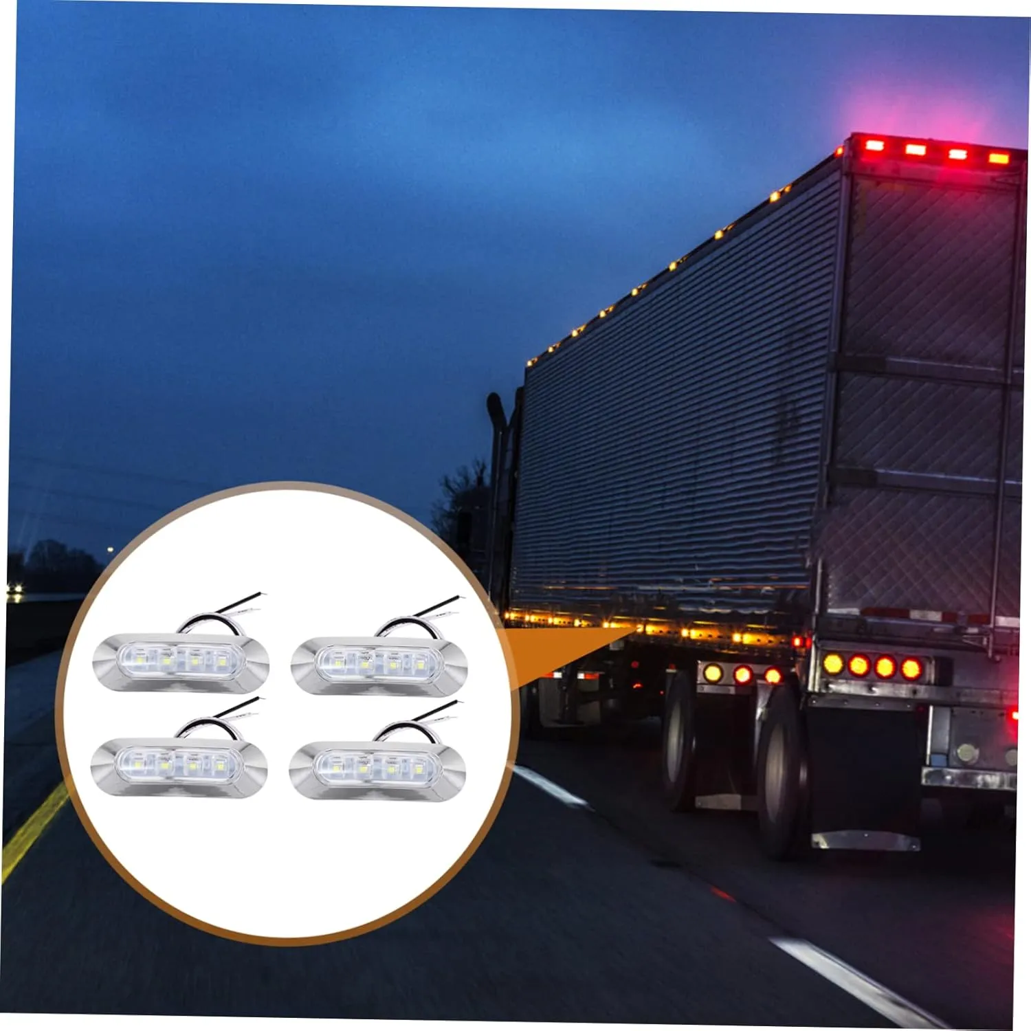 FAVOMOTO 12pcs Led Boat Marker Lamp for Pickup Truck Low Power Consumption High Brightness Lighting for Enhanced Visibility and Safety