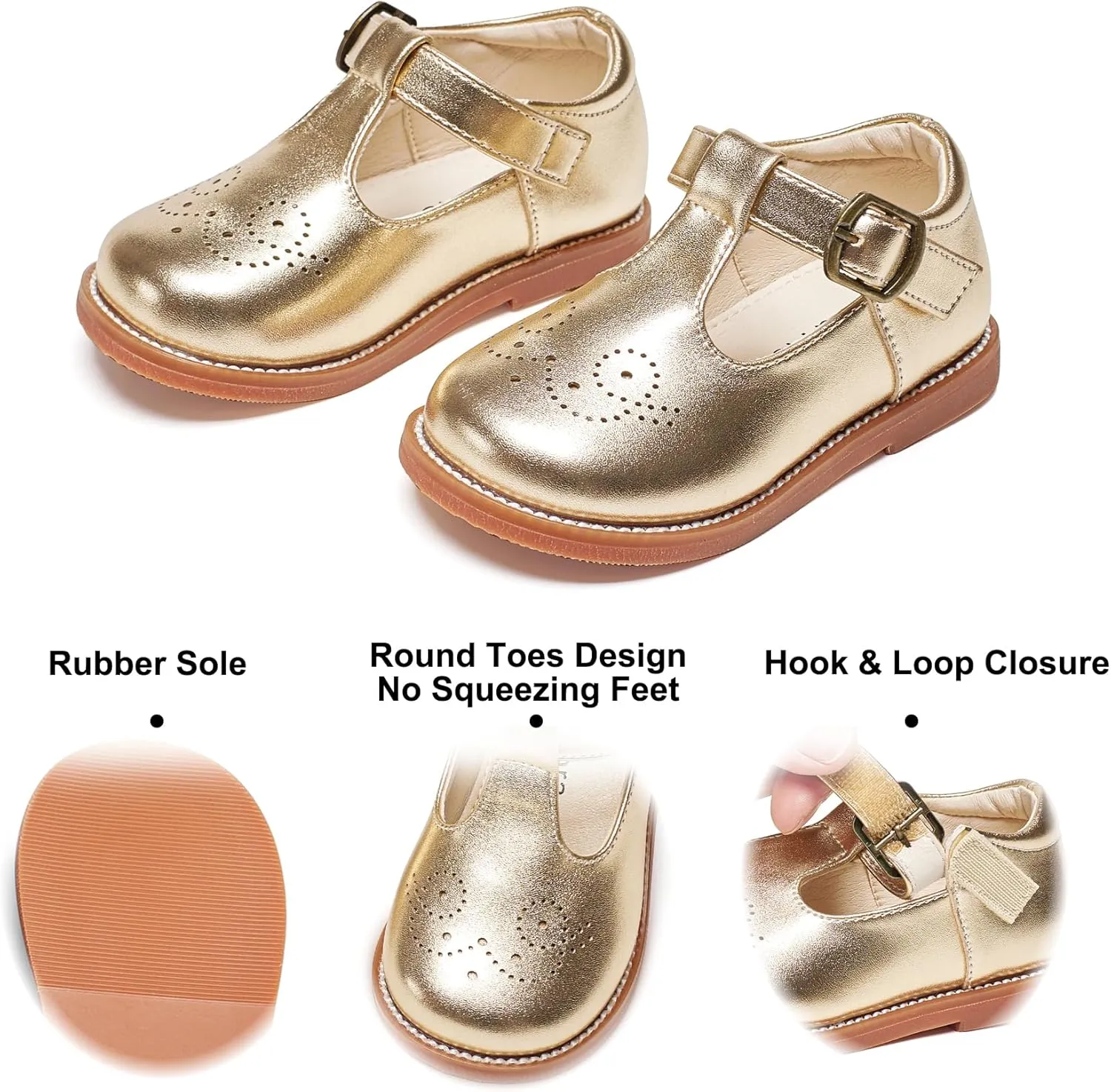 Felix & Flora Toddler Girl Mary Jane Dress Shoes - School Oxford Flats for Girl Party Shoes.