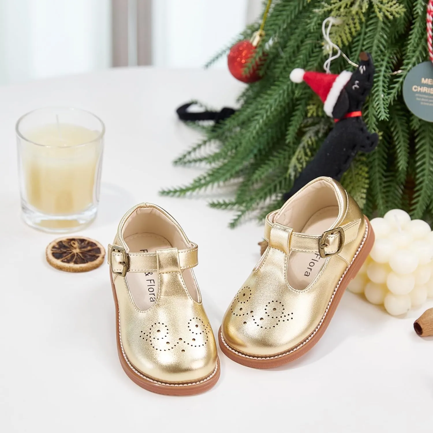 Felix & Flora Toddler Girl Mary Jane Dress Shoes - School Oxford Flats for Girl Party Shoes.