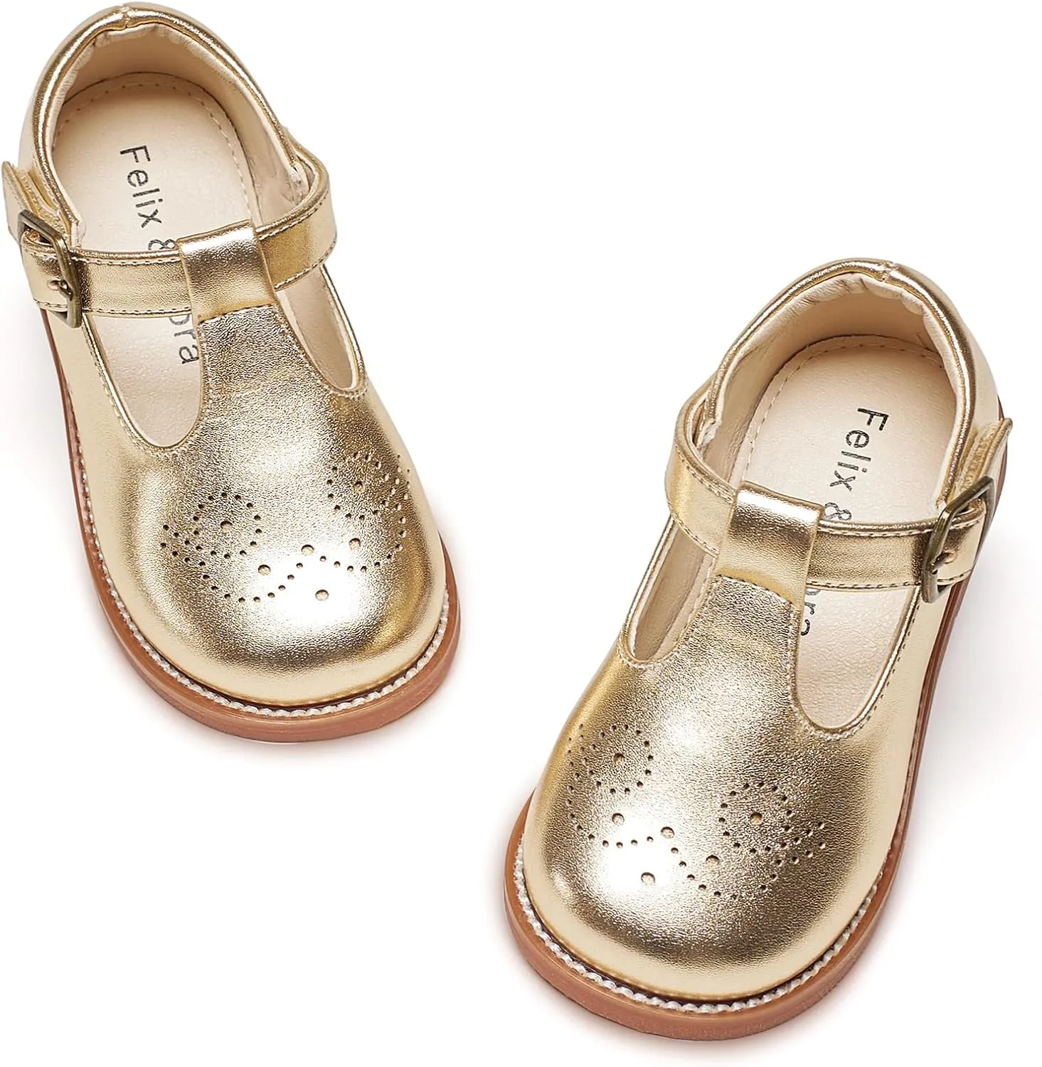 Felix & Flora Toddler Girl Mary Jane Dress Shoes - School Oxford Flats for Girl Party Shoes.