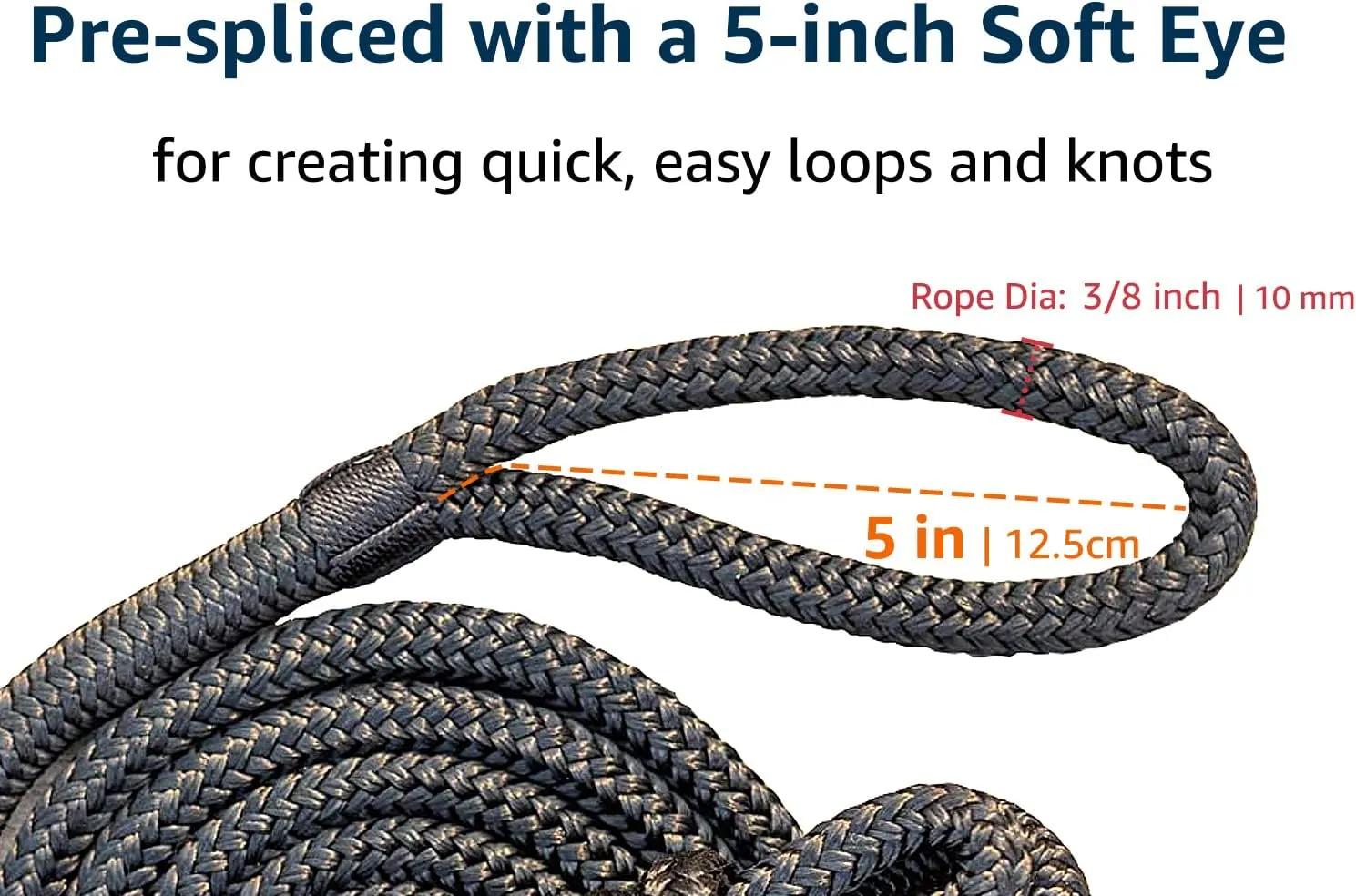 Fender Lines 4 Pack 3/8 Inch x 6 ft Premium Boat Fender Lines with 5" Eyelet, Double Braid Nylon Boat Bumper Rope/Boat Fender Rope, Dock Lines Boat Ropes for Docking Boat Lines Dock Ties,J-FM TWNTHSD