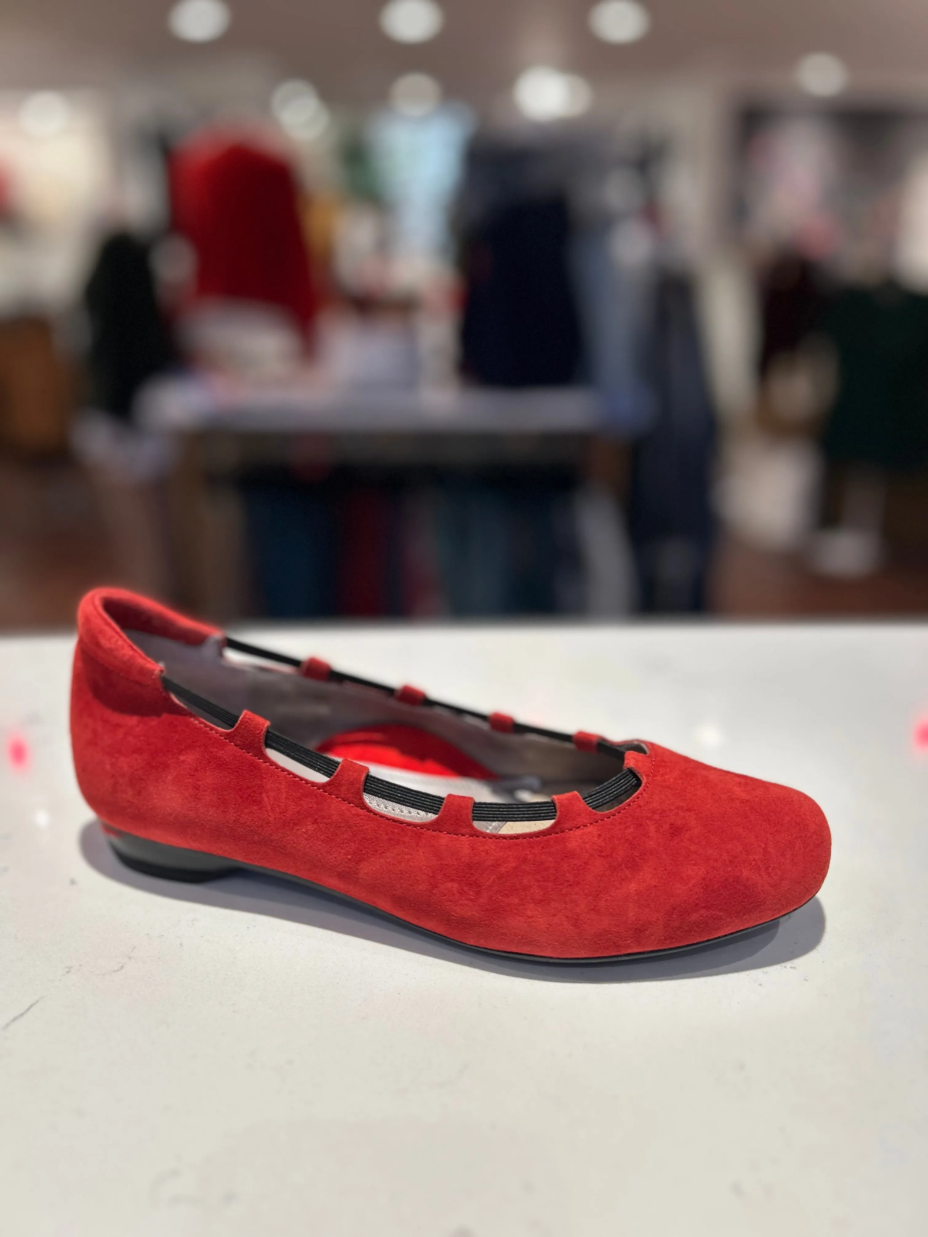 FINAL SALE Bella Comforto Bena Ballet Flat RED AND TAUPE