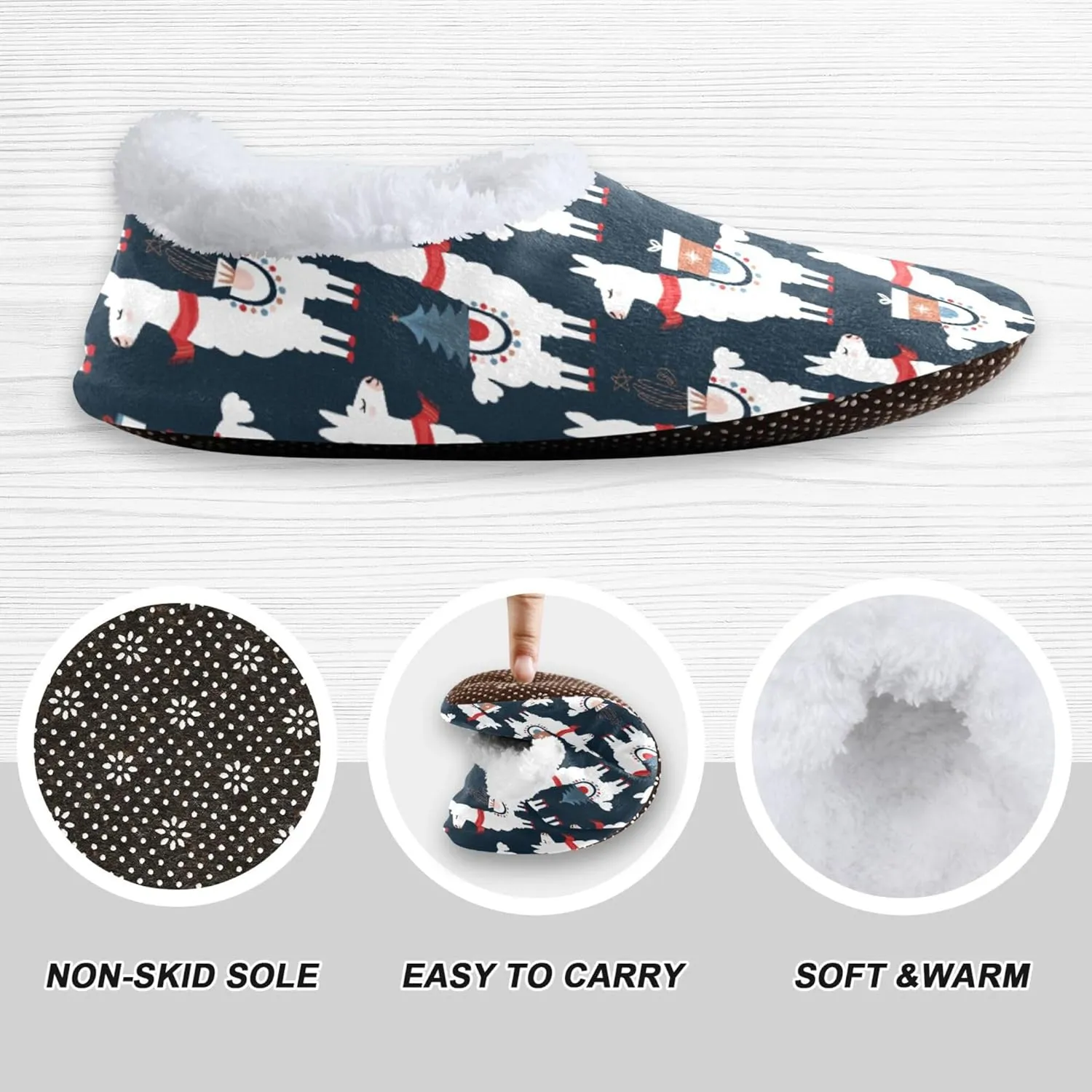 Fisyme Kids Slippers Boys Girls Warm Soft Indoor House Slipper Socks Home Shoes