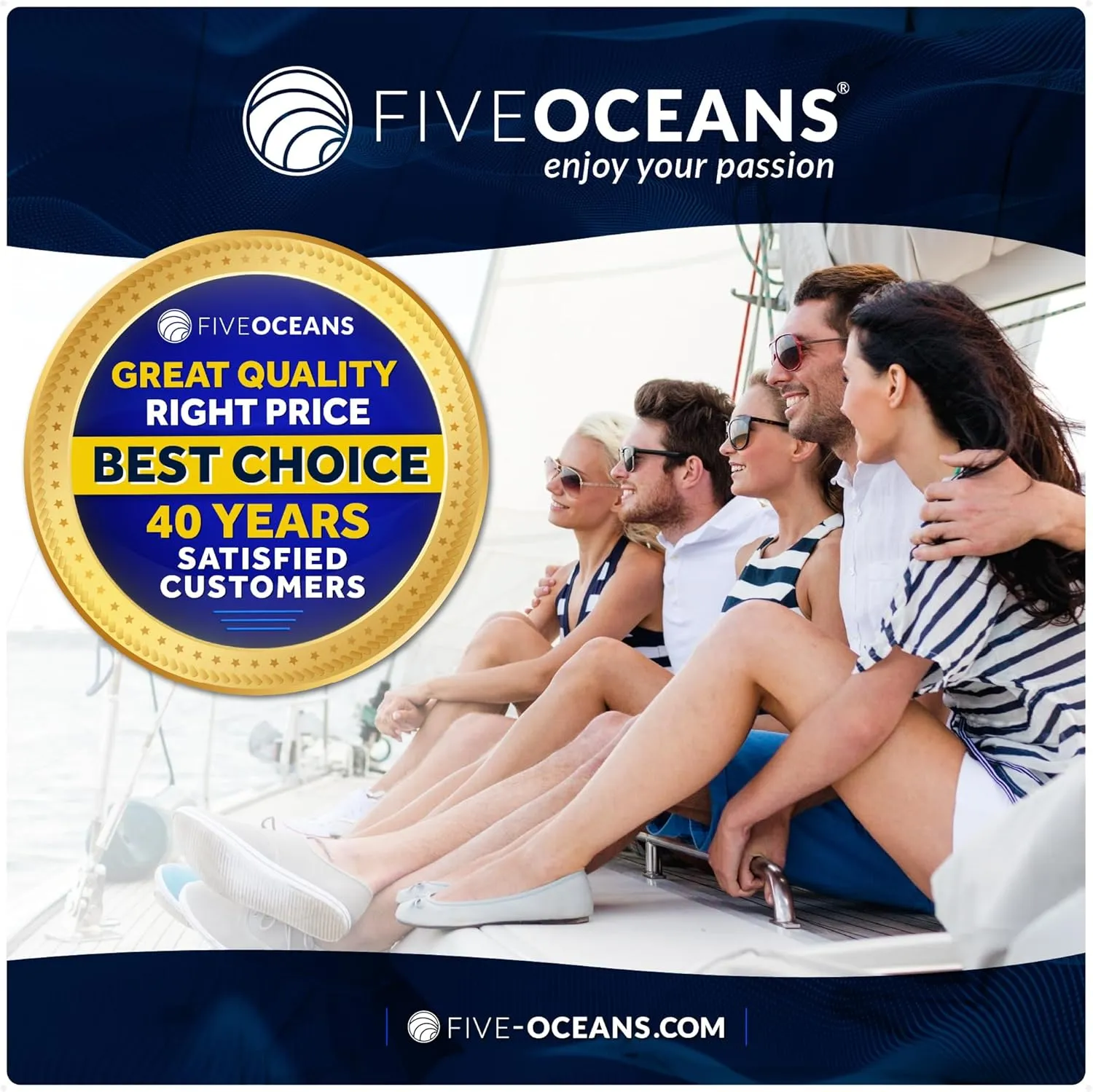 Five Oceans LED Boat Courtesy Lights, 1-5/16-Inch 316 Stainless Steel Round Cover, 4-Pack, IP67 Waterproof, Blue 3LM, 12V, Thru-Hull Mount for Livewell & Underwater Light on Boats - FO4834