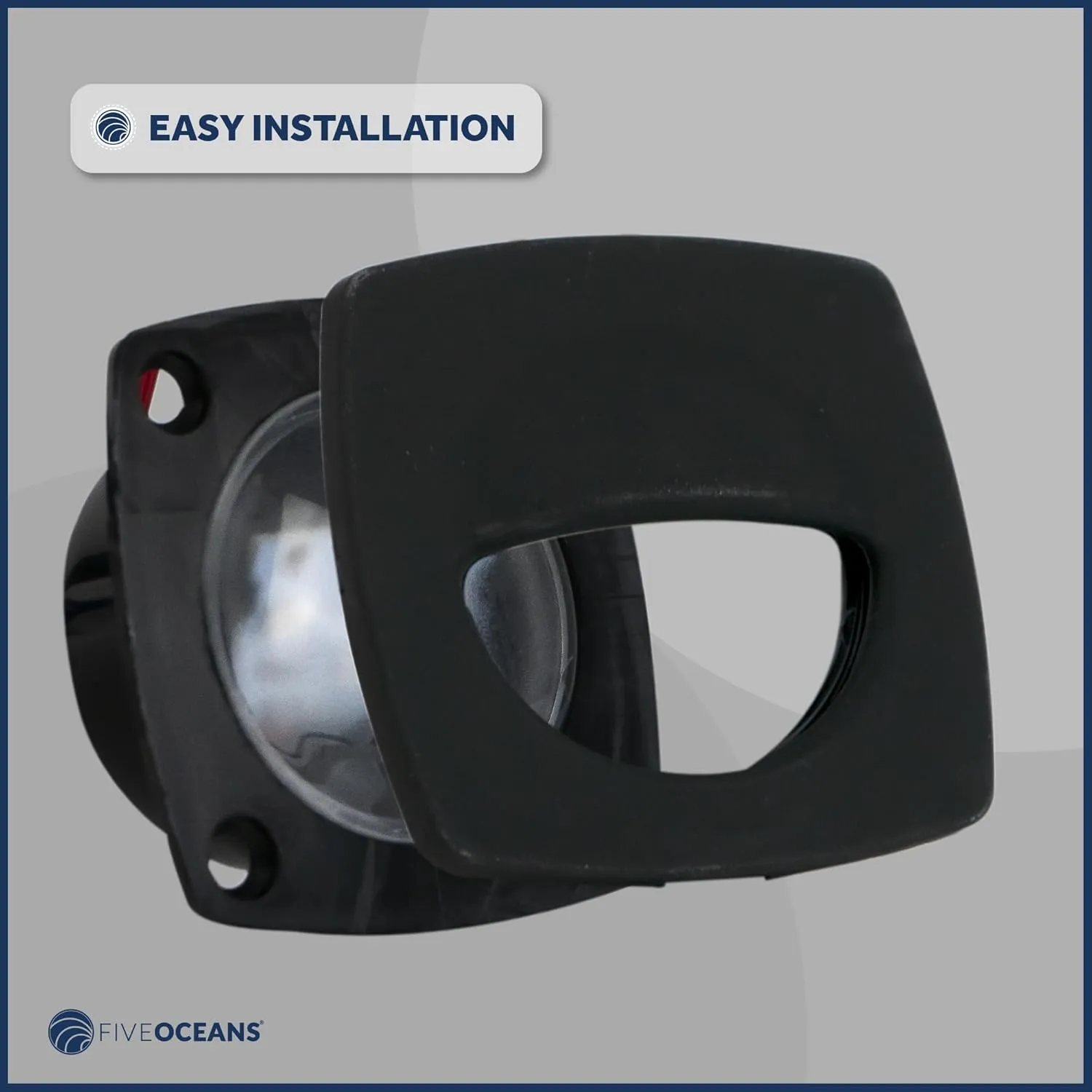 Five Oceans LED Companion Way Light - Square Courtesy Light for Boat Interior, Deck, Cockpit - Cool White LED - Pontoon, Fishing, Bass Boat, Yacht, Sailboat, RVs, Caravan - FO2313