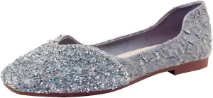 Flats Shoes Women Rhinestone Pointed Head Ballet Flats Comfortable Soft Memory Foam Dress Shoes Sparkle Flats for Women