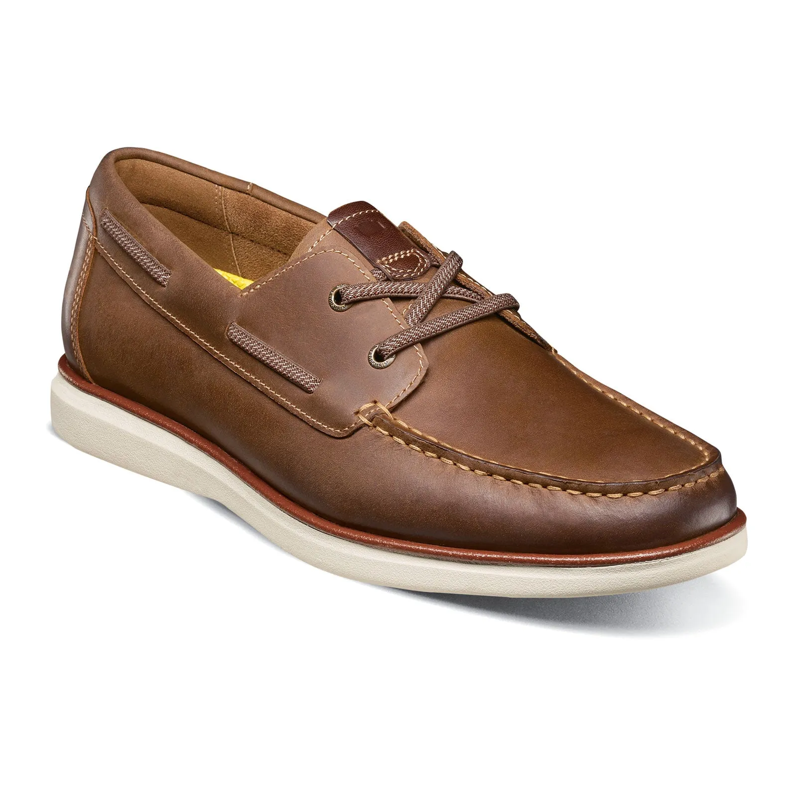 Florsheim Tropics Elastic Lace Moc Toe Boat Shoe (Men) - Brown CH