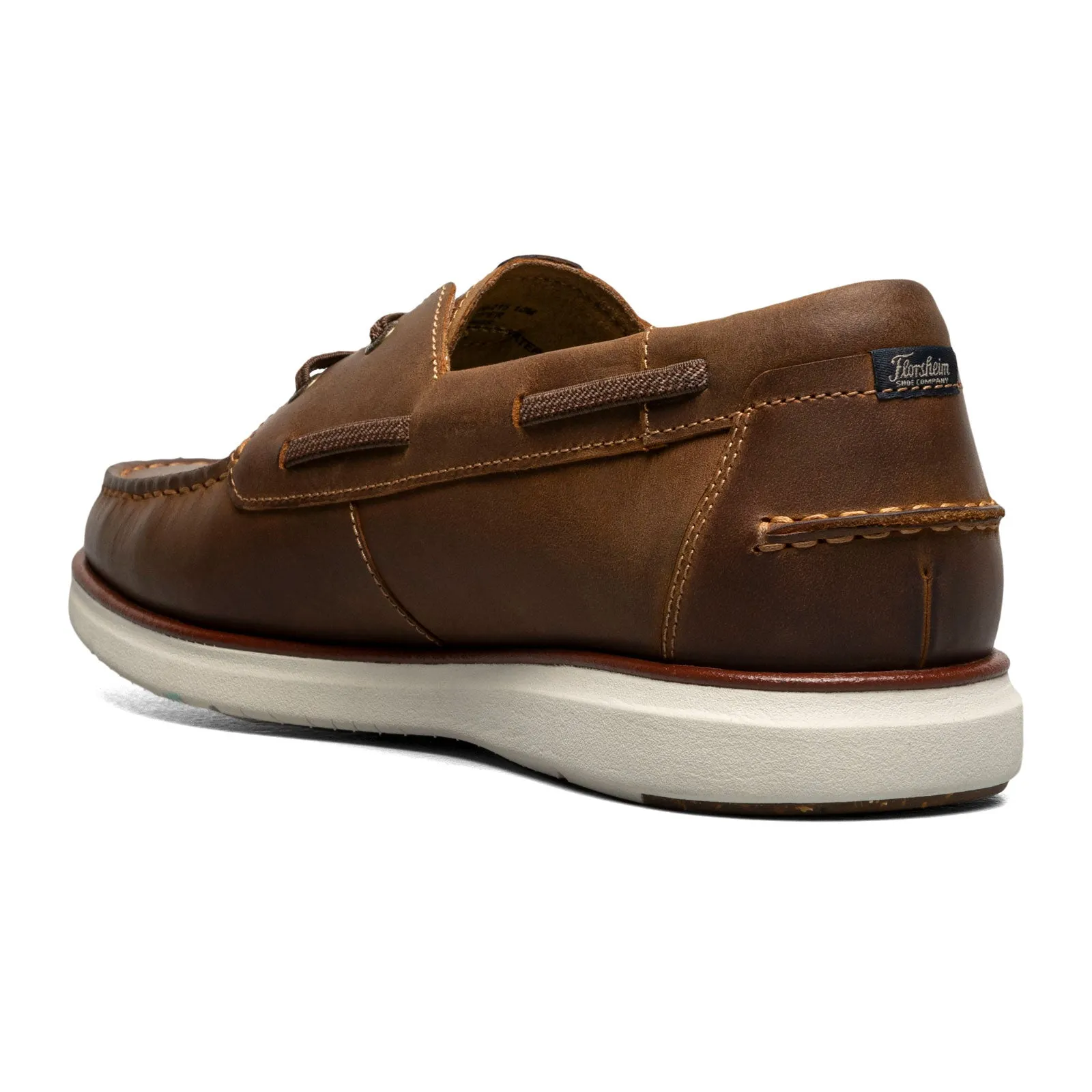 Florsheim Tropics Elastic Lace Moc Toe Boat Shoe (Men) - Brown CH