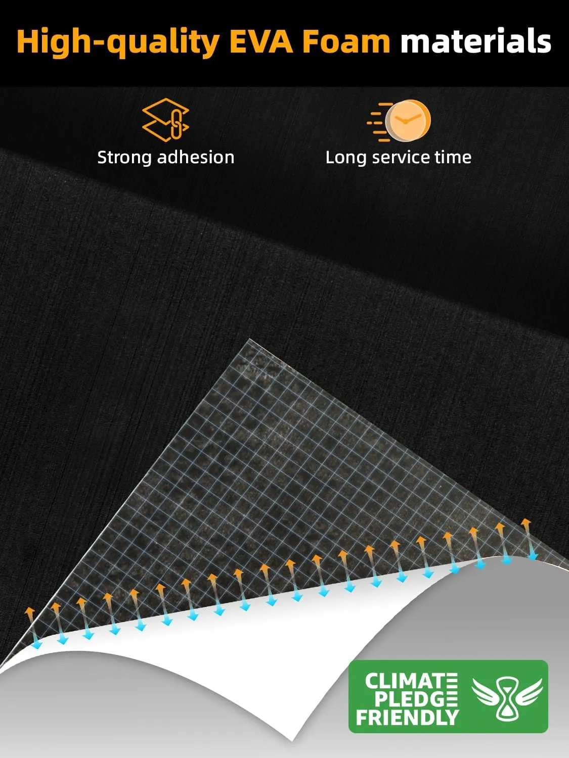 FOCEAN Boat Flooring EVA Foam Boat Decking Marine Flooring Brushed Texture Marine Mats for Boats Yacht Kayak RV 94.5" x47.2"/ 23.6"/15.7"