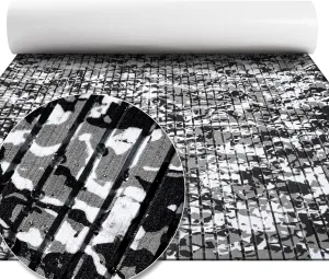 FOCEAN Boat Flooring EVA Foam Boat Decking Marine Flooring Camo Self-Adhesive Diamand Pattern Marine Mats for Boats Yacht Kayak RV 94.5"x15.7", Snow Camo