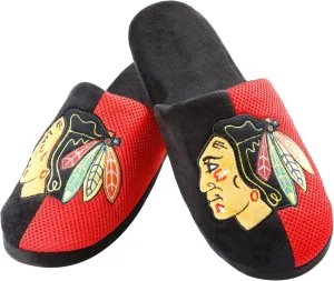 FOCO Chicago Blackhawks NHL Mens Team Logo Staycation Slipper - L