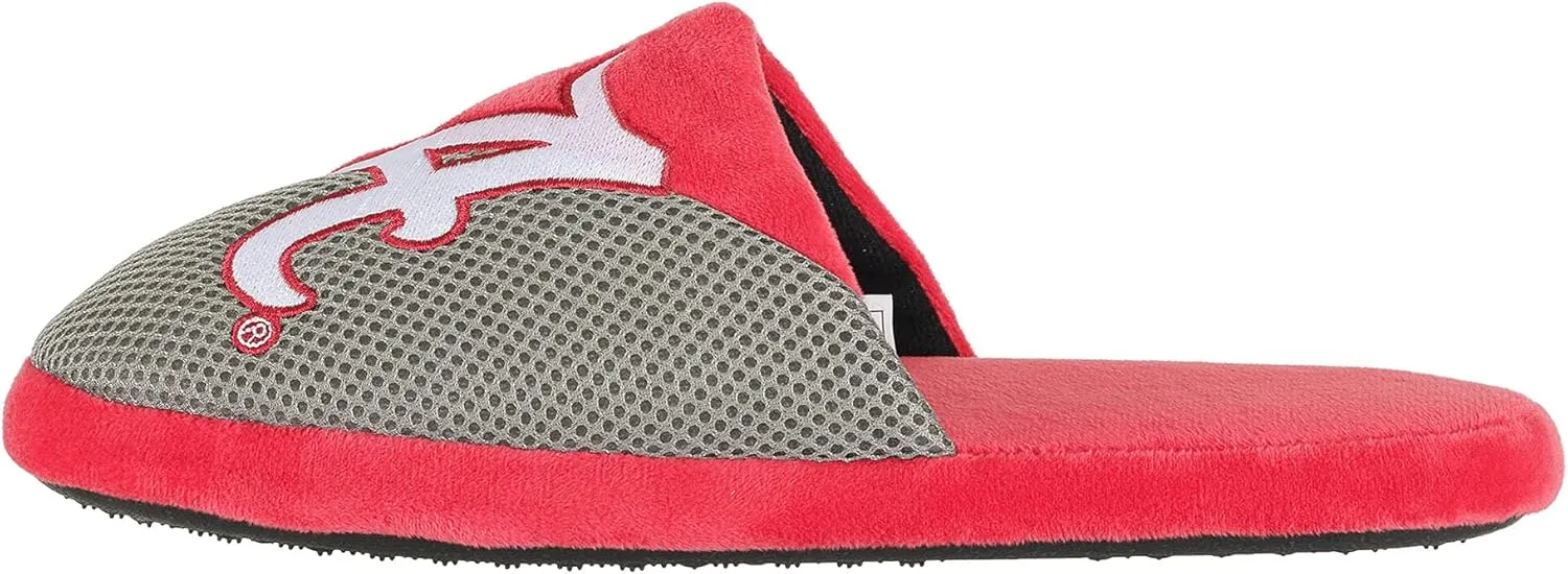 FOCO Mens NCAA Team Logo Staycation Plush House Shoes Slide Slippers