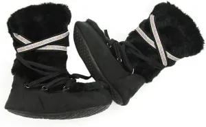 Forfoot Slippers Womens Indoor Slipper Boots for Ladies Girls with Knitted Upper and Bow