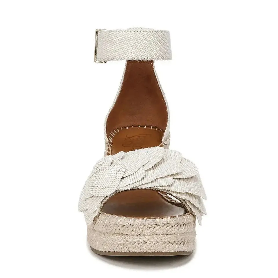 Franco Sarto Clemens 6 Jute Wrapped Wedge Sandal Size 8.5 M Nat Beige