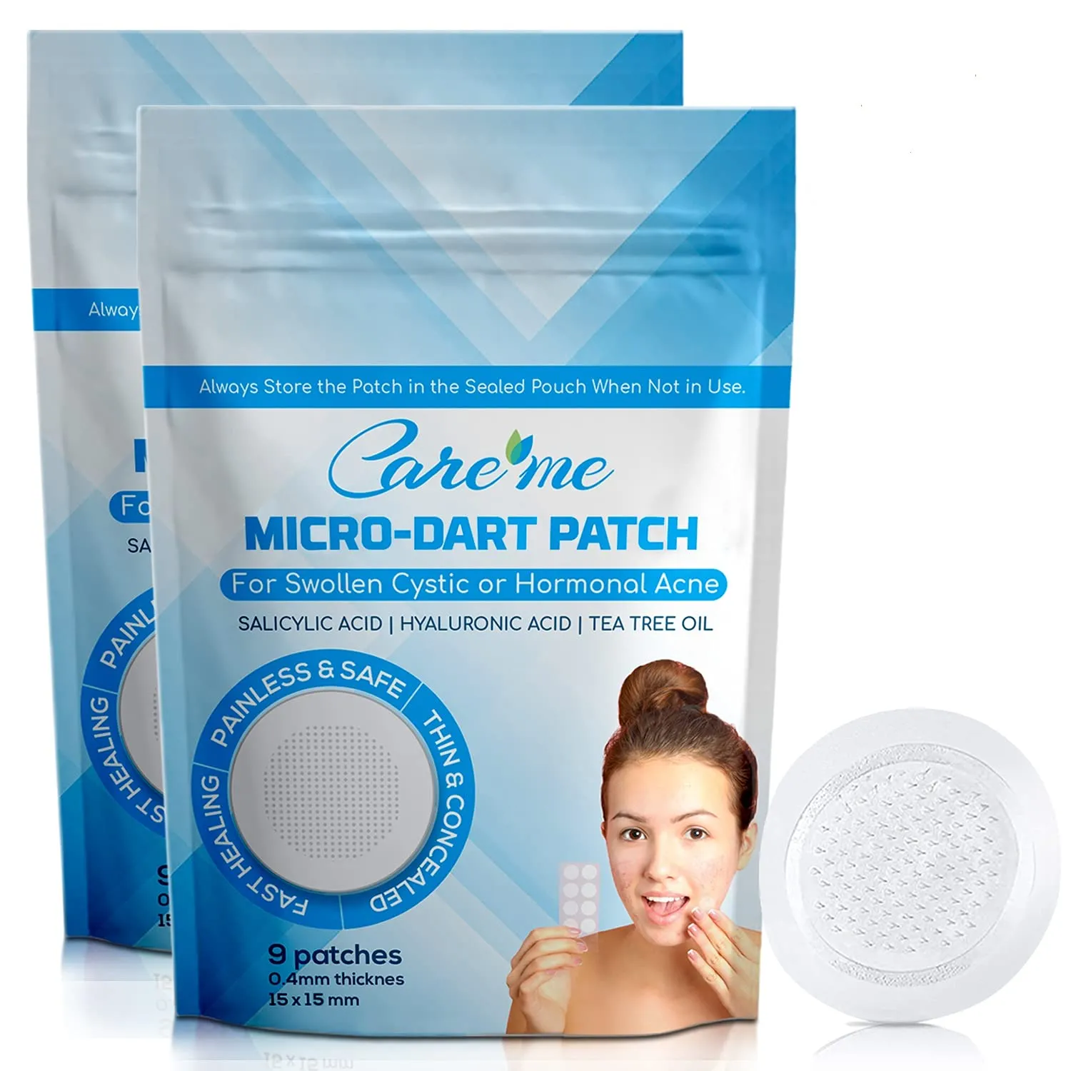 FSA/HSA Eligible Microdart Acne Patch with 173 Micropoints (2 pack of 18 stickers) – Spot Treatment for Cystic, Inflamed & Hormonal Acne, Pimples & Breakouts – Fast Blemish Relief for Clearer Skin