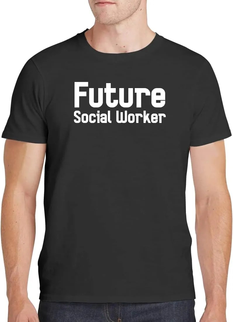 Future Social Worker - Men's Soft Comfortable Short Sleeve T-Shirt CP05 Black