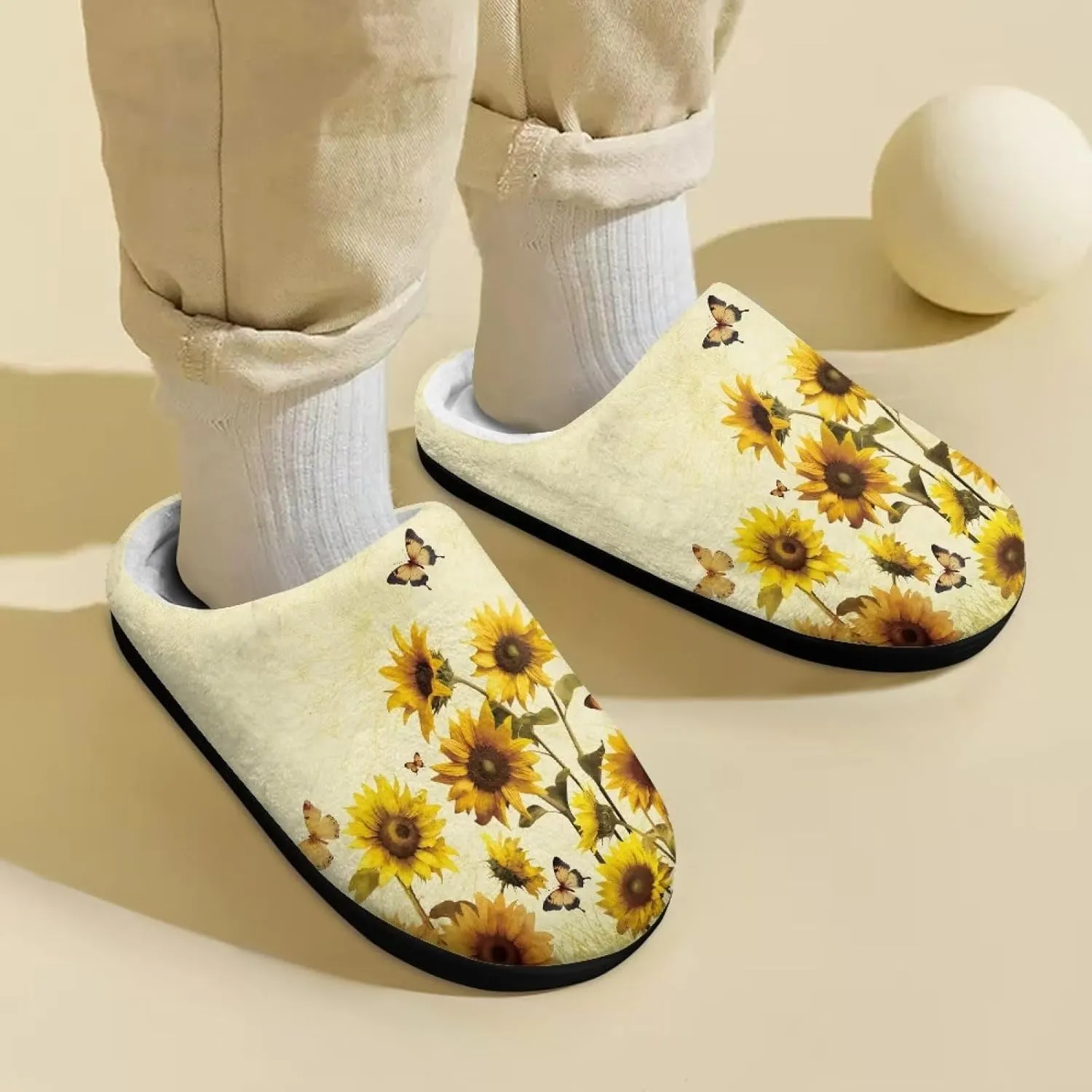 Fuzzy Slippers for Boys Girls Non-slip House Slipper Winter Bedroom Shoes for Little Kids