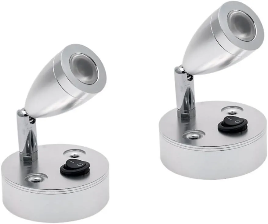 Gatuida 2pcs Led Lights for Rv Trailer Lights 3000k Warm White Brushed Nickel Lampshade