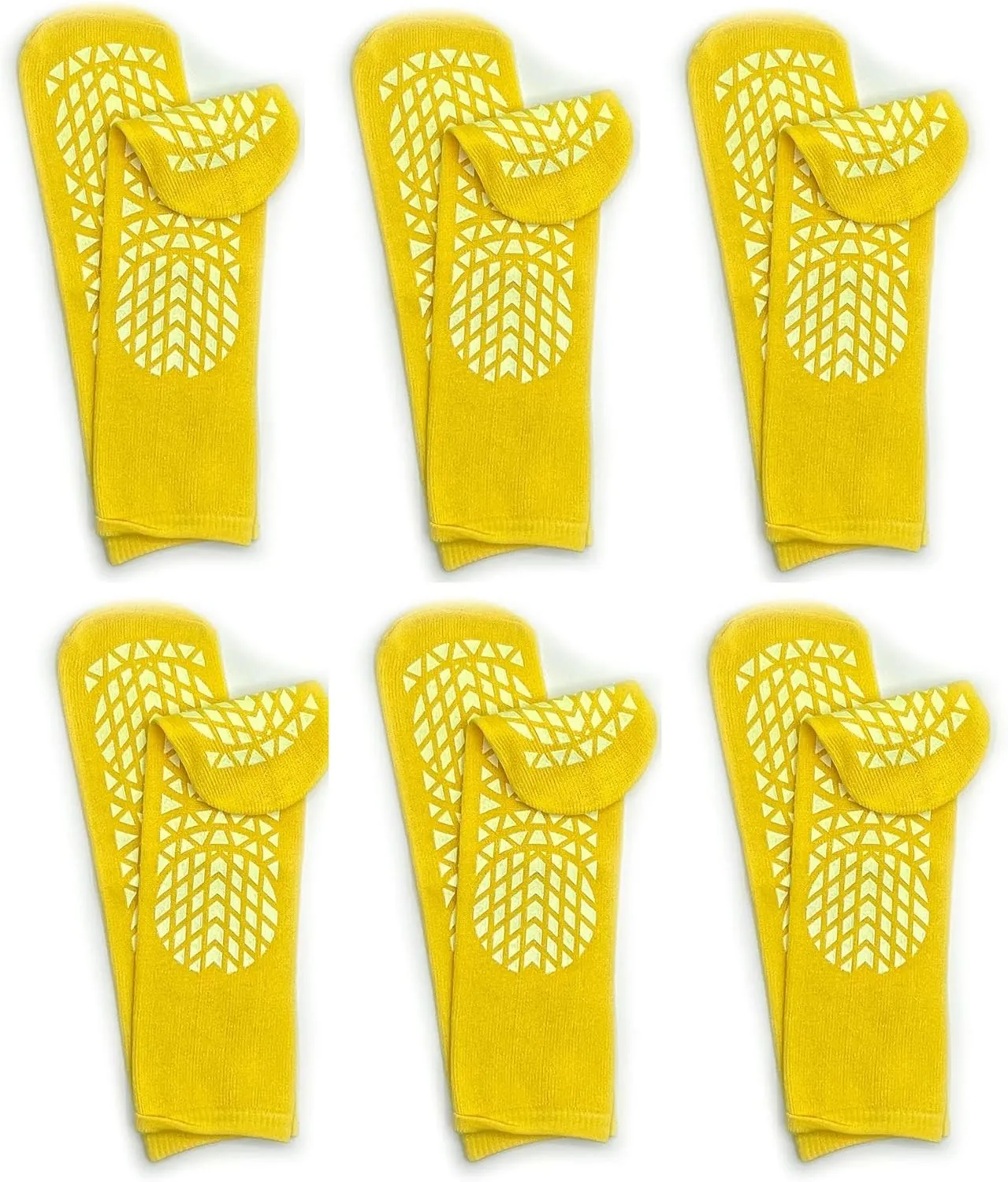 GBM Secure Step Double-Sided Tread Non Slip Safety Socks, 6 Pair