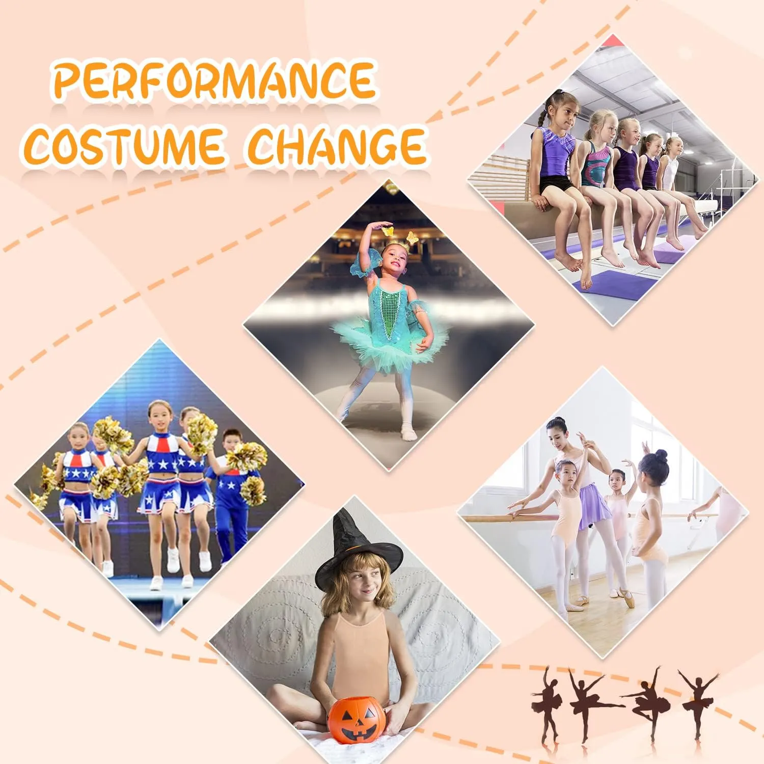 Girls and Women Dance Undergarment Ballet Briefs Nude Camisole Leotard Seamless Underwear,Adjustable Straps