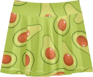 Girls Skorts Active Athletic Skirts with Inner Built-in Shorts for Golf Tennis 3-12T Green Daisy