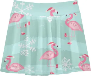 Girls Skorts Active Athletic Skirts with Inner Built-in Shorts for Golf Tennis 3-12T Vintage Blue Hydrangea Stars