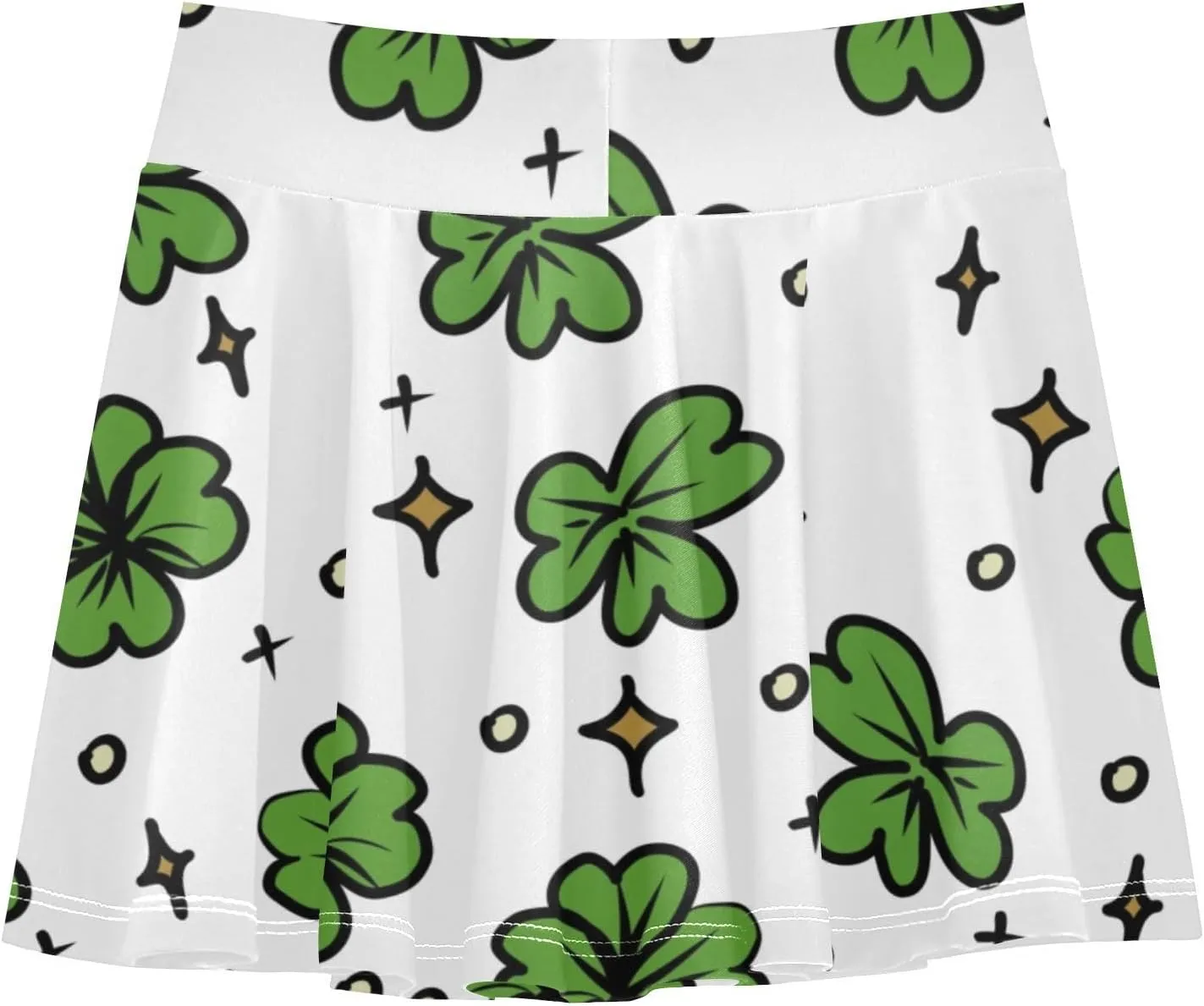 Girls Skorts Active Athletic Skirts with Inner Built-in Shorts for Golf Tennis 3-12T White Rose Flowers