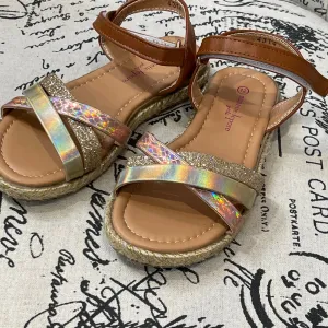 Girls Tan Espadrille Sandal