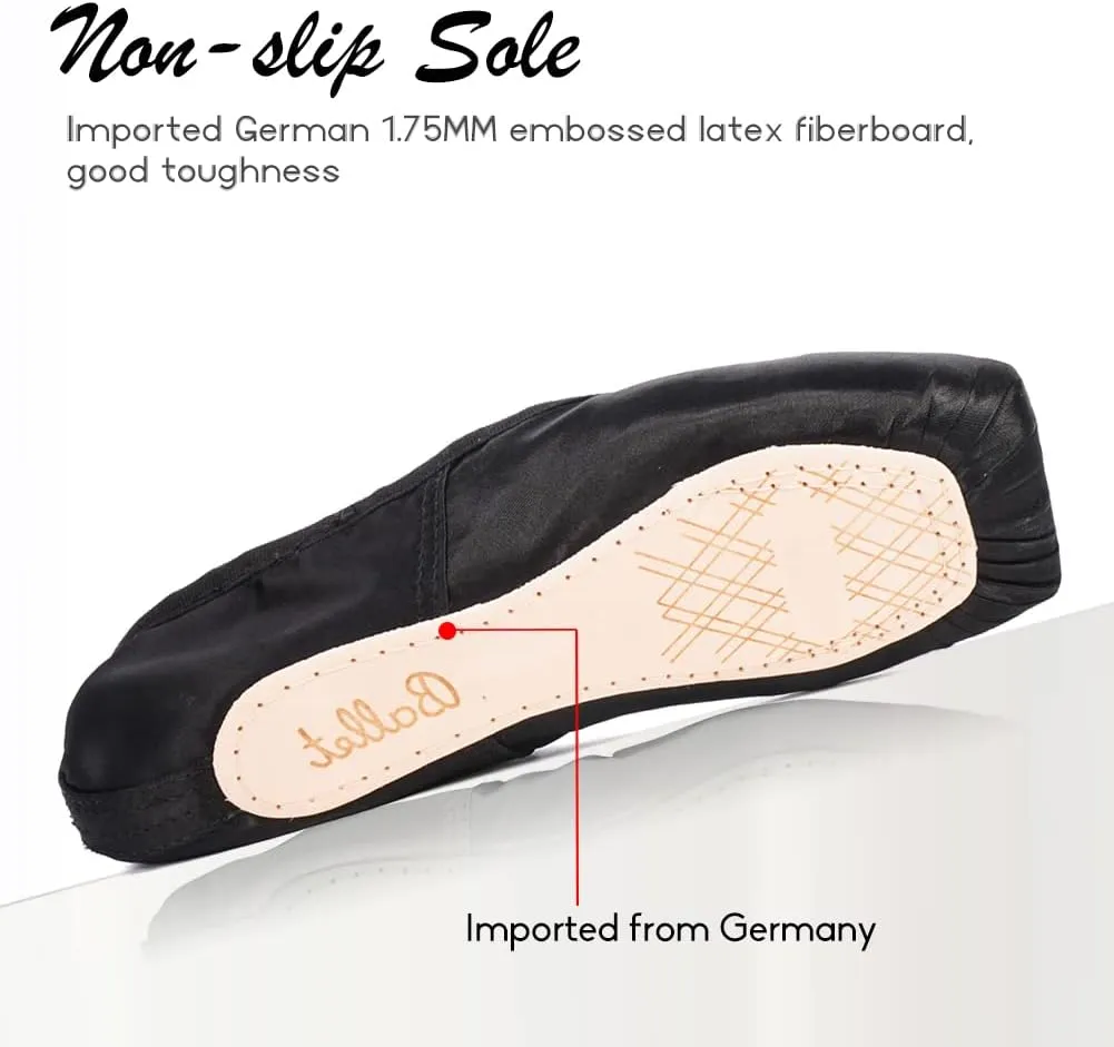Girls Womens Ballet Pointe Shoes with Ribbons Professional Pointe Dance Shoes,Model-TJ-Pointe Ballet