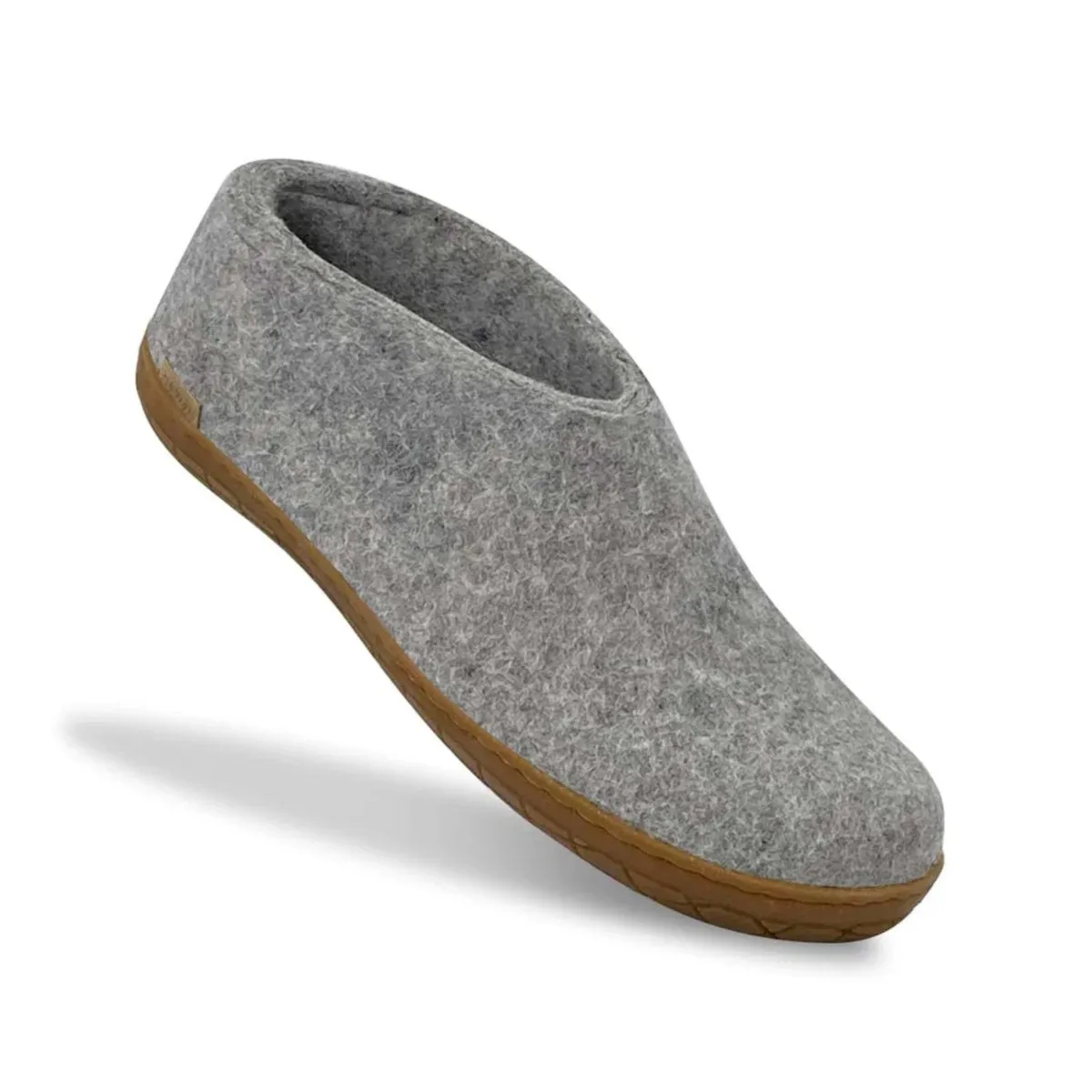 Glerups Men's Model AR Shoe with Natural Honey Rubber Sole Light Grey