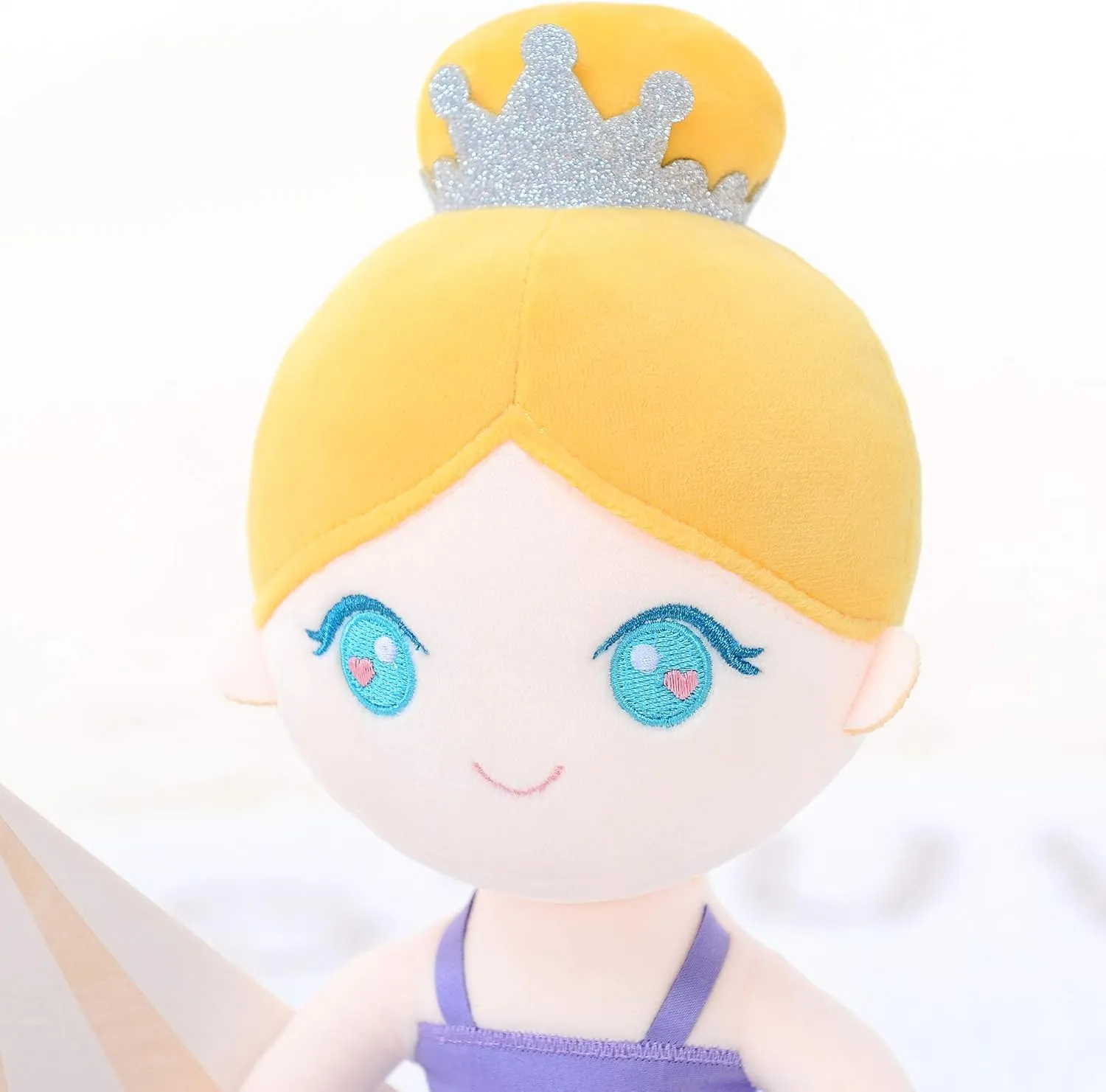 Gloveleya Baby Doll Girl Gift Ballerina Plush Soft Doll Light Purple 13 Inch with Gift Box…