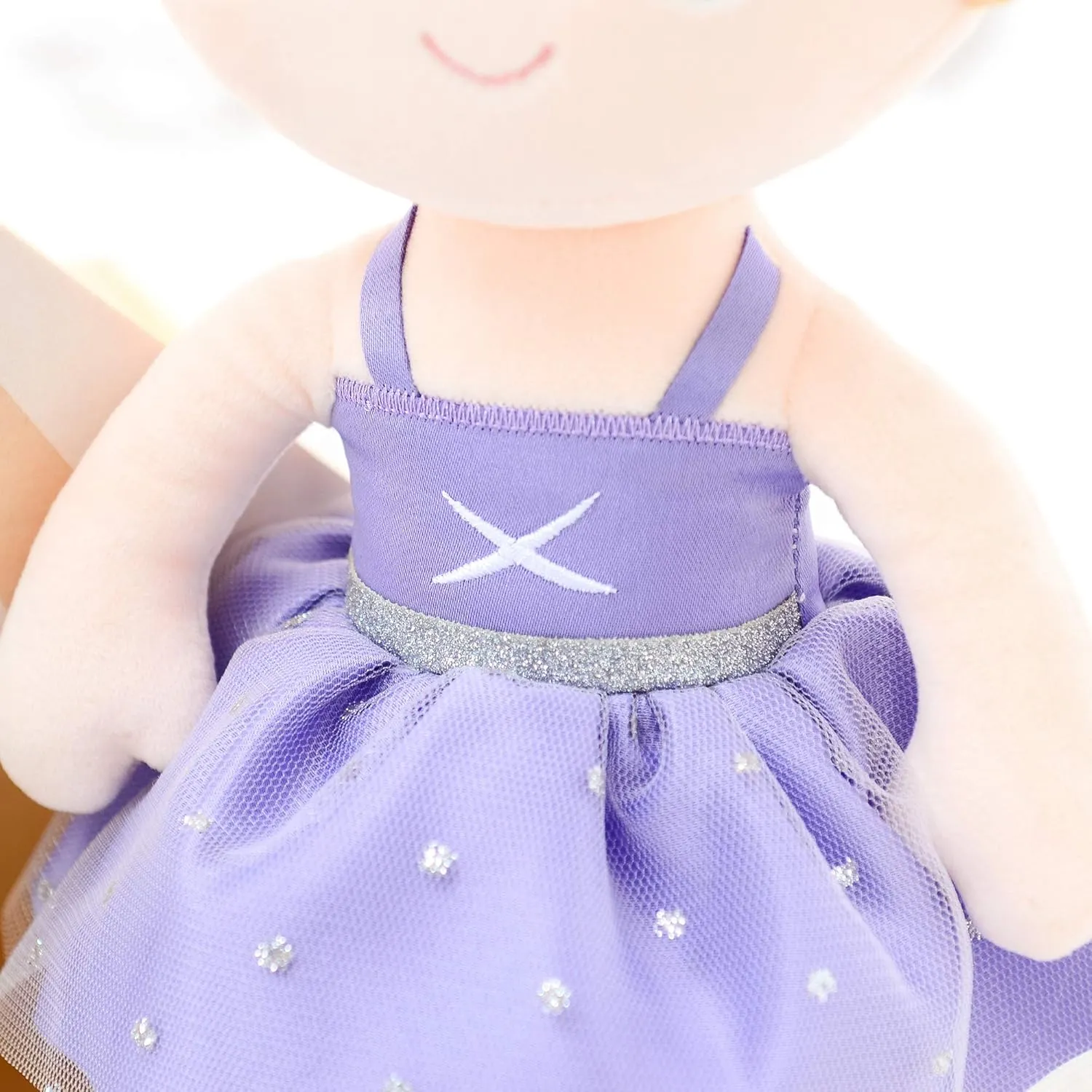 Gloveleya Baby Doll Girl Gift Ballerina Plush Soft Doll Light Purple 13 Inch with Gift Box…
