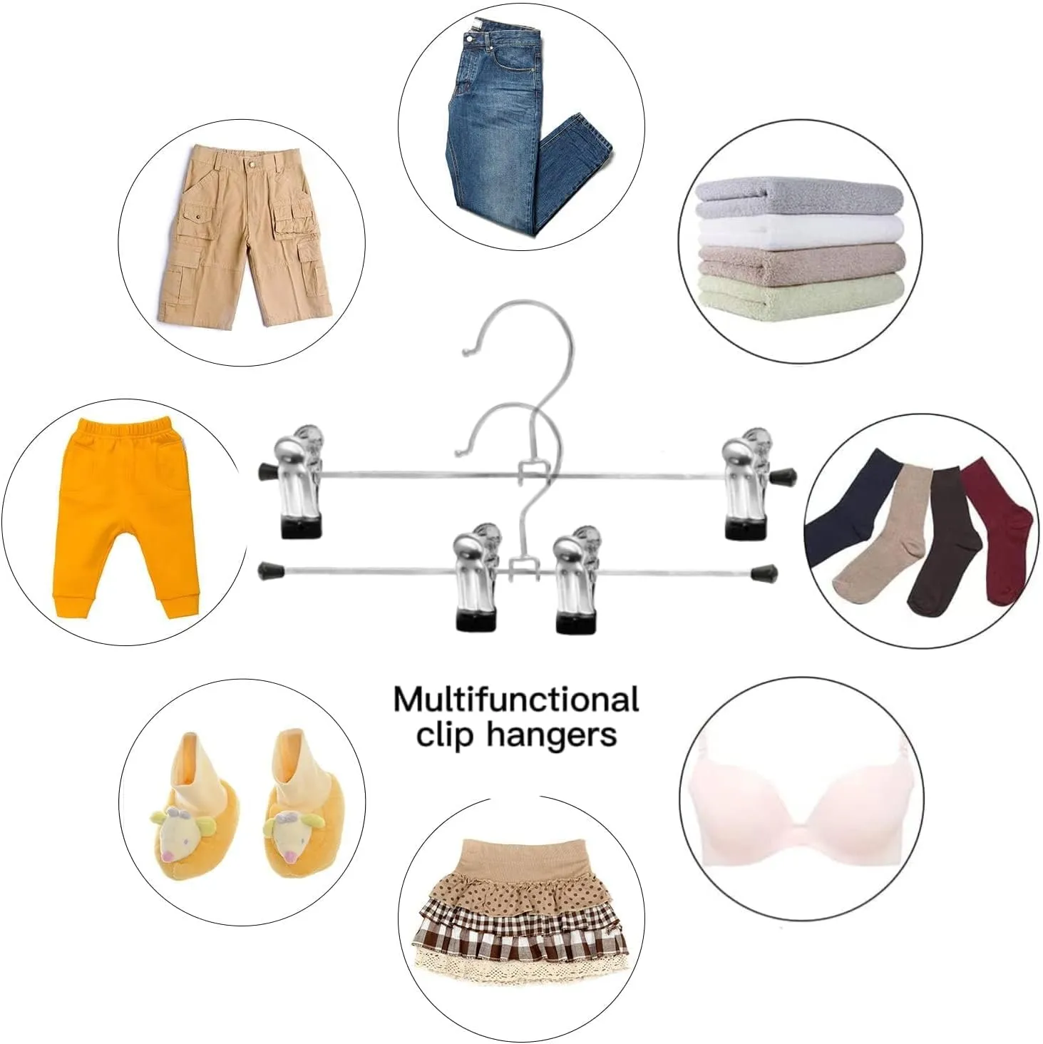 GoodtoU Skirt Hangers with Clips - Pants Hanger 36 Pack Metal Hanger for Pant Jeans Skirt Clip Hangers for Pant Heavy Duty