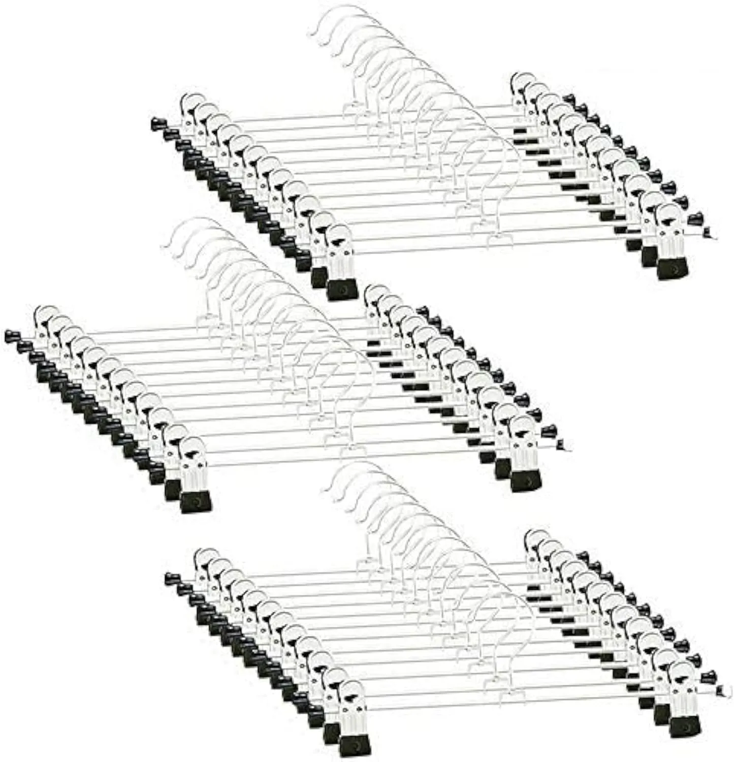 GoodtoU Skirt Hangers with Clips - Pants Hanger 36 Pack Metal Hanger for Pant Jeans Skirt Clip Hangers for Pant Heavy Duty
