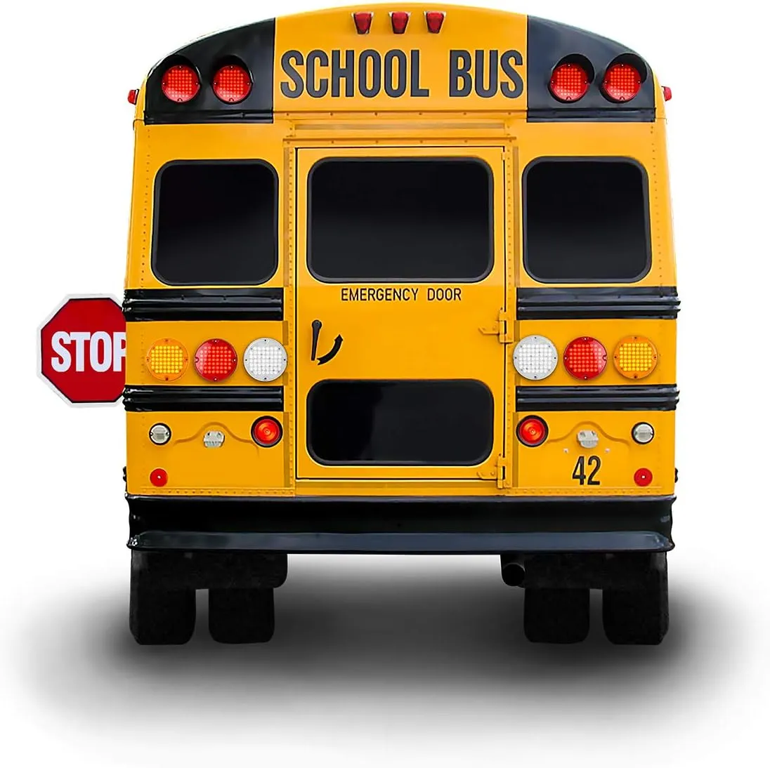Grand General 82353 Red/Clear Sealed Light (7" Smart Dynamic 52 LED Bus)