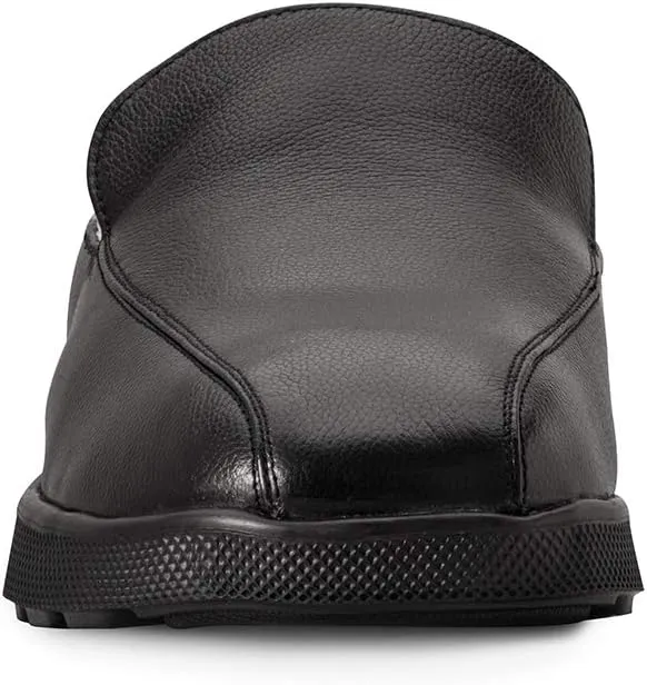 Gravity Defyer Men's G-Defy Salazar Slipper - VersoCloud Italian Leather Wool Lined House Slippers with Arch Support