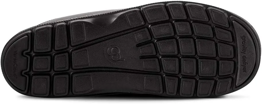 Gravity Defyer Men's G-Defy Salazar Slipper - VersoCloud Italian Leather Wool Lined House Slippers with Arch Support