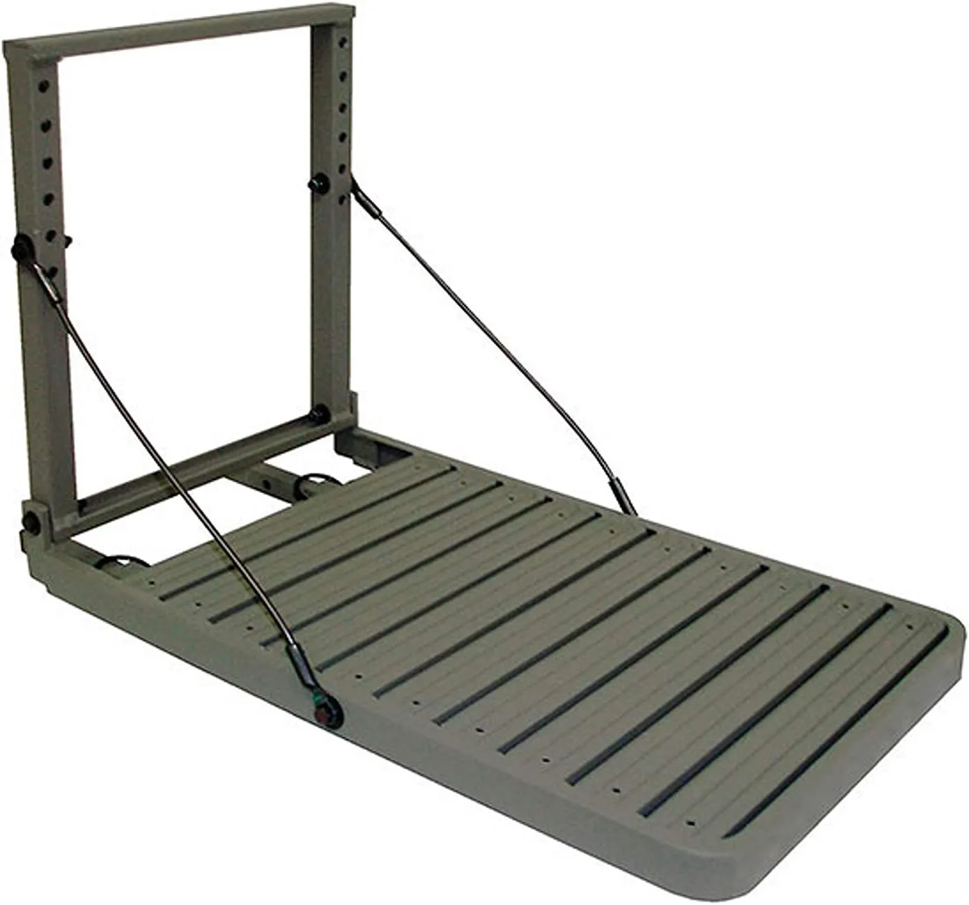 GREAT DAY Load-A-Pup HD 14x20in Robust Safety Pet Loading Platform - for The Hunting Dog - Earth-Tone Gray Powder-Coated Finish - Intended for Use in Fresh Water, LP500HD