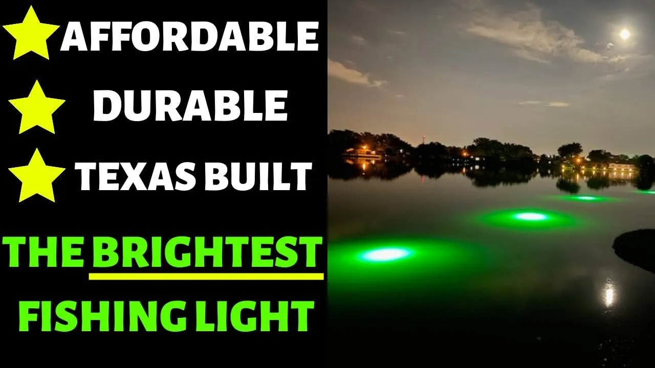 Green Blob Outdoors Underwater Fishing Lights, 12 Volt Battery Powered LED for Snook, Crappie, (Green, 15000)