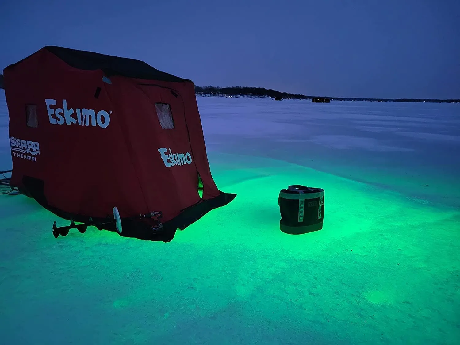 Green Blob Outdoors Underwater Fishing Lights, 12 Volt Battery Powered LED for Snook, Crappie, (Green, 15000)