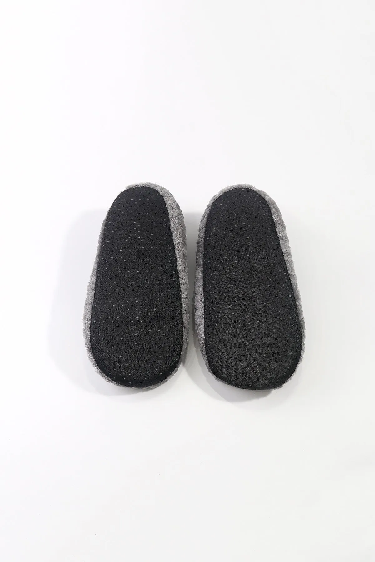 Grey Velvet Slipper Socks