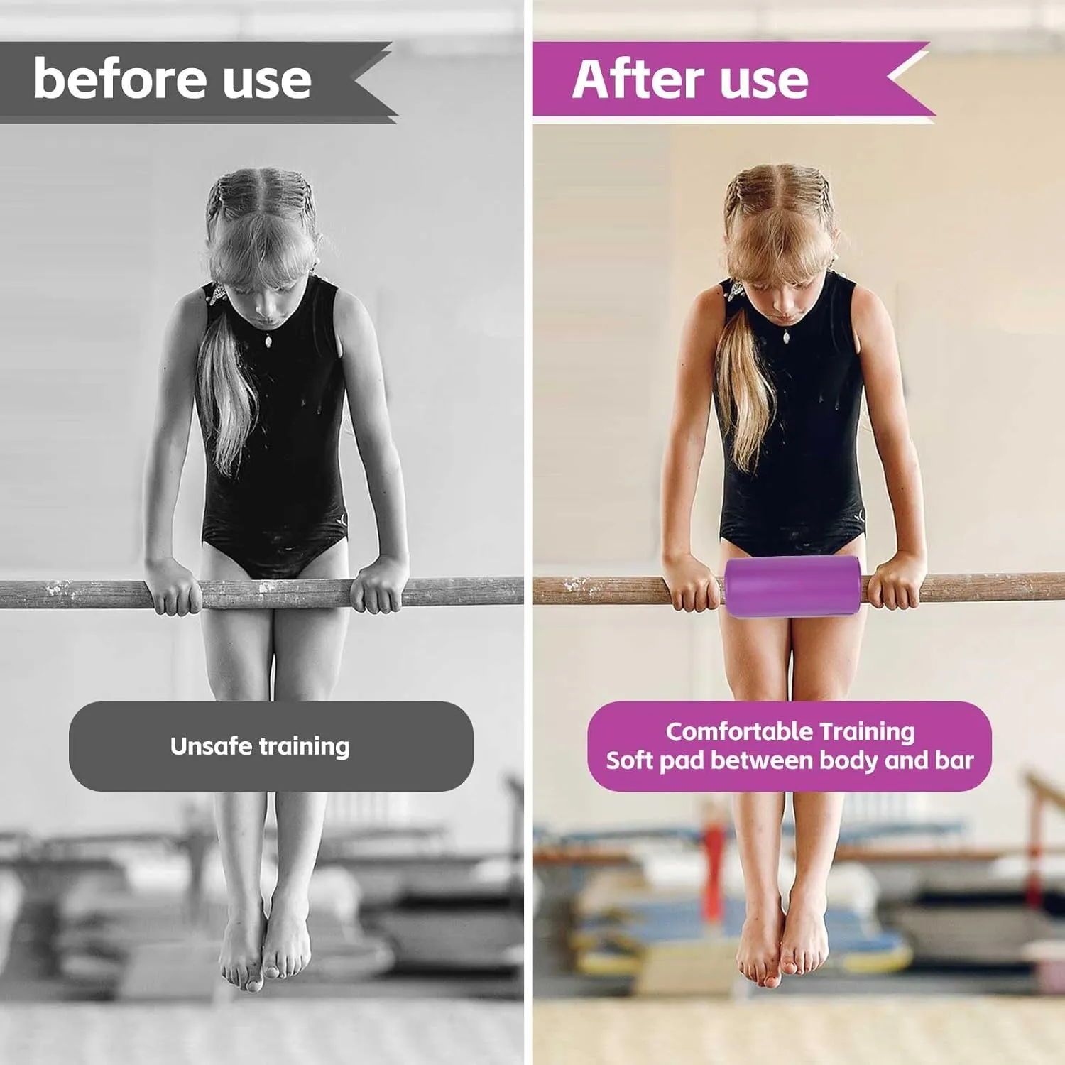 Gymnastics Bar Pad, Gymnastics Bar Mat, Protective Package for Gymnastics Bars, Parallel Bars, Uneven Bars, Horizontal Bars, Ballet Bars, Most Children's and Adult Gymnastics Bars